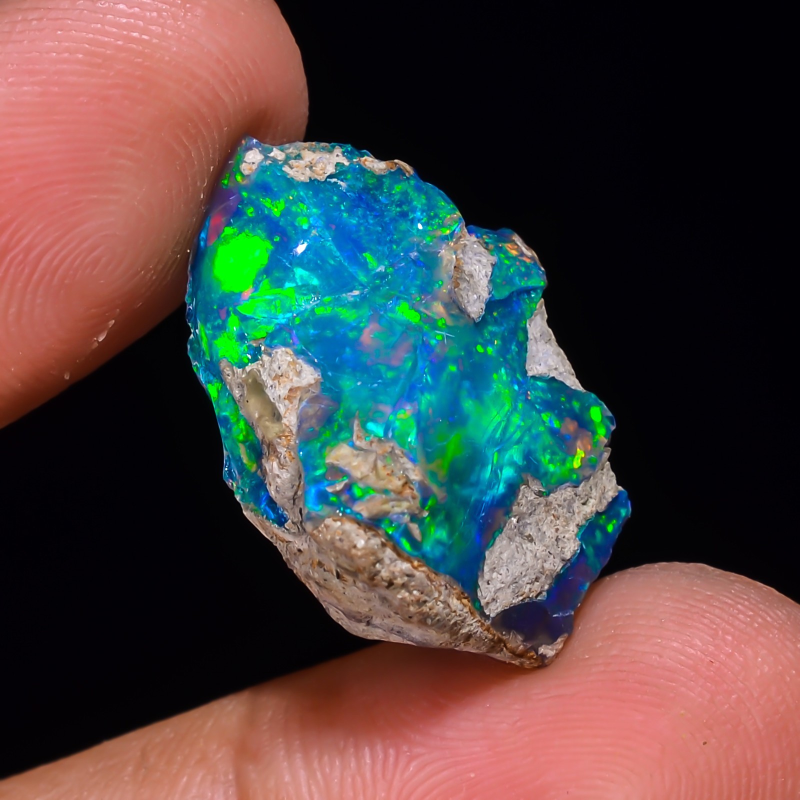 Black Ethiopian Opal Rough, Jewelry Grade Welo Opal Rough, Multi Fire Opal Raw