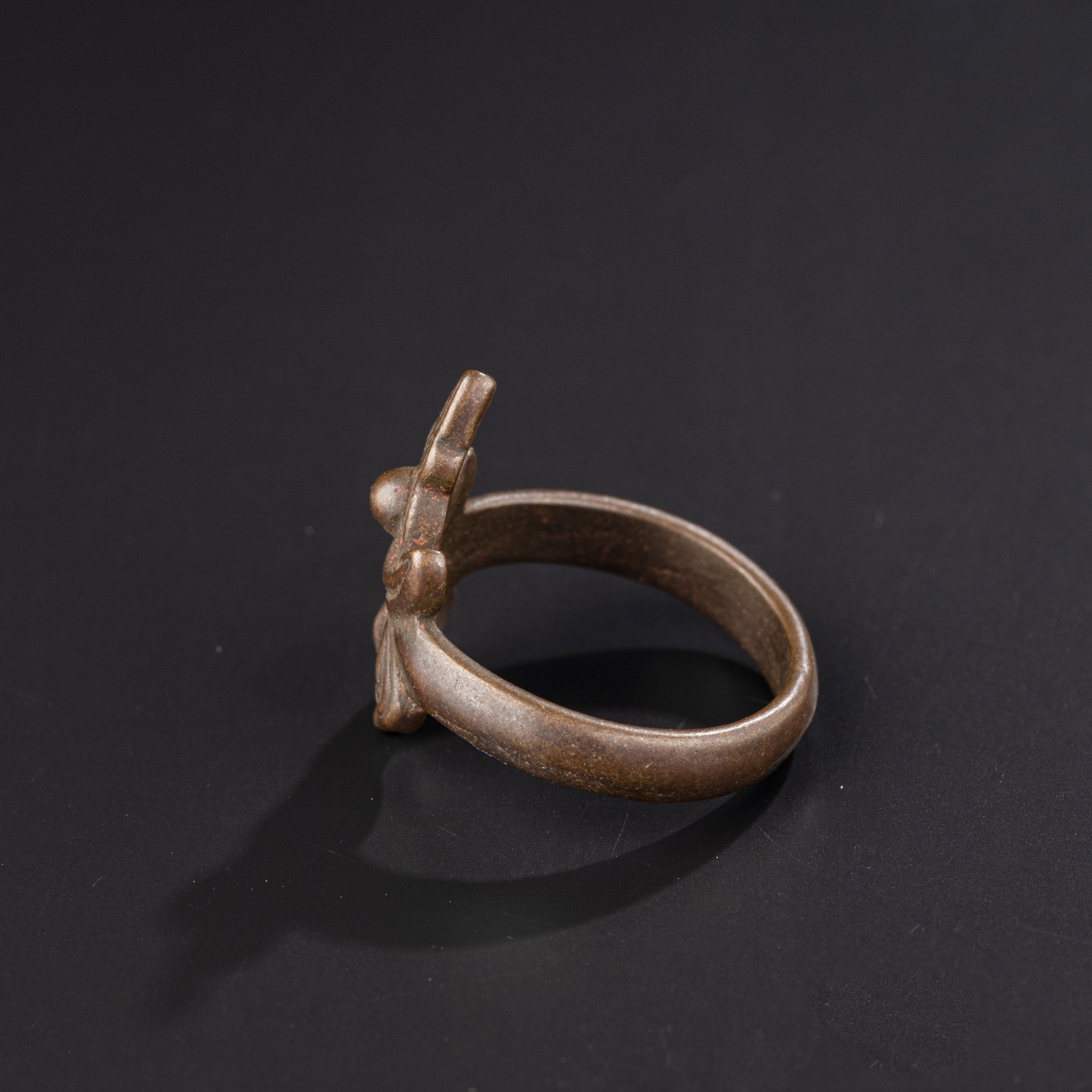 Tibetan Bronze Amulet Ring – Size 8