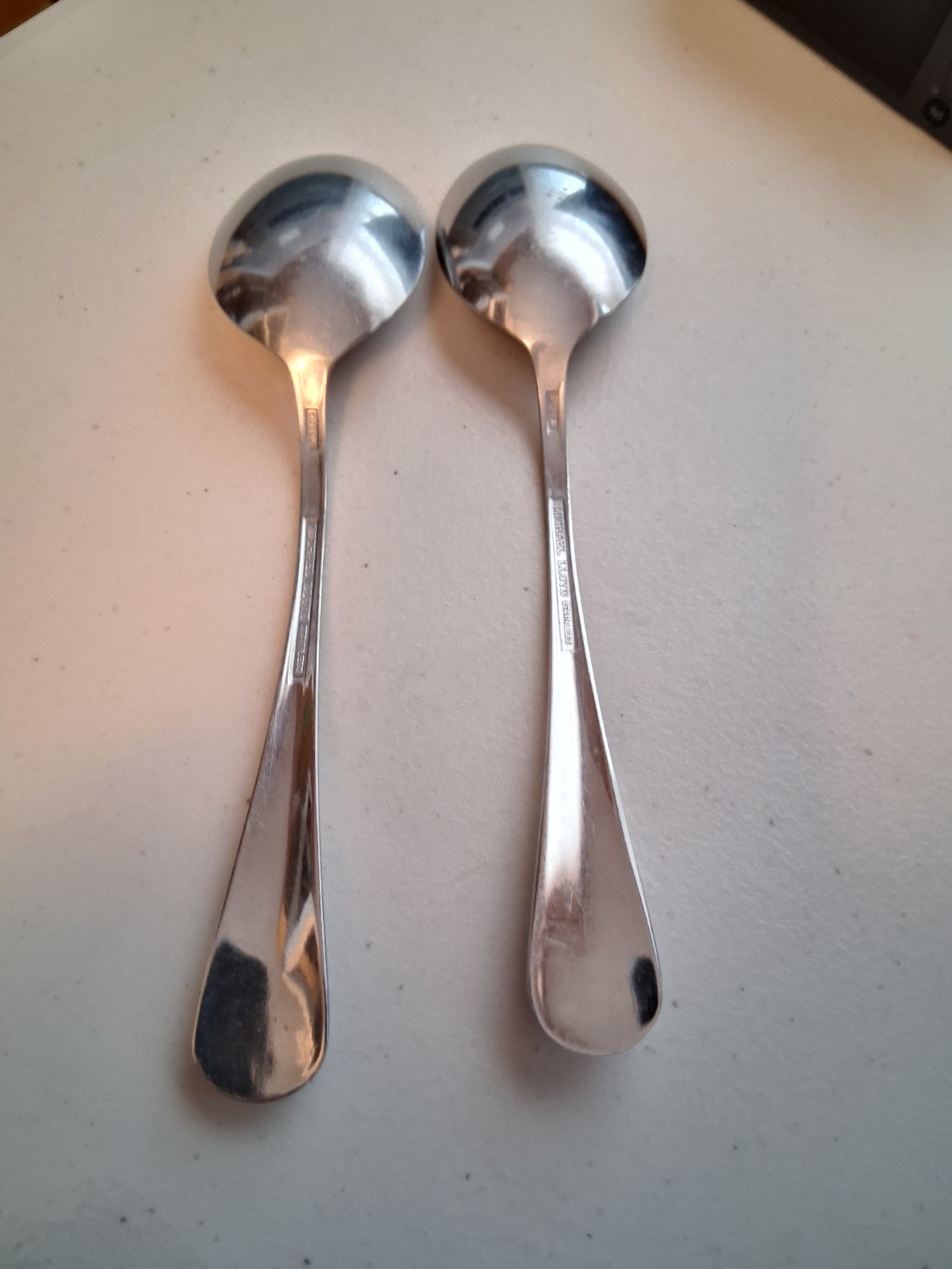 2-Michael LLoyd Stainless Flatware Oval Soup Spoons MLL12 Pattern