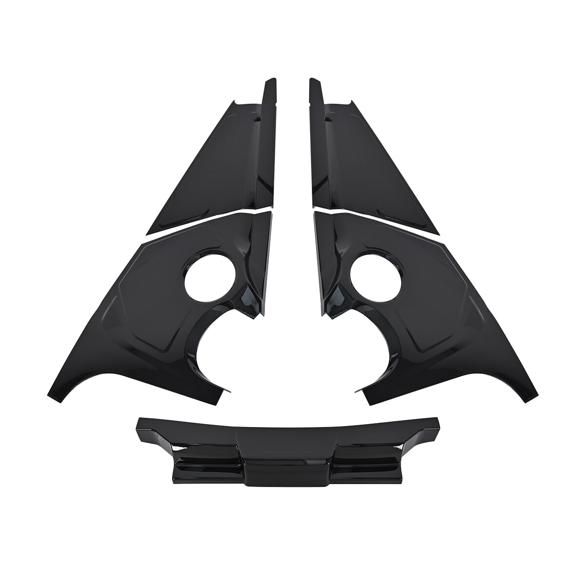 Gloss Black Flash Engine Bay Trim Panel Cover Guard for Corvette C8 Coupe 2020+