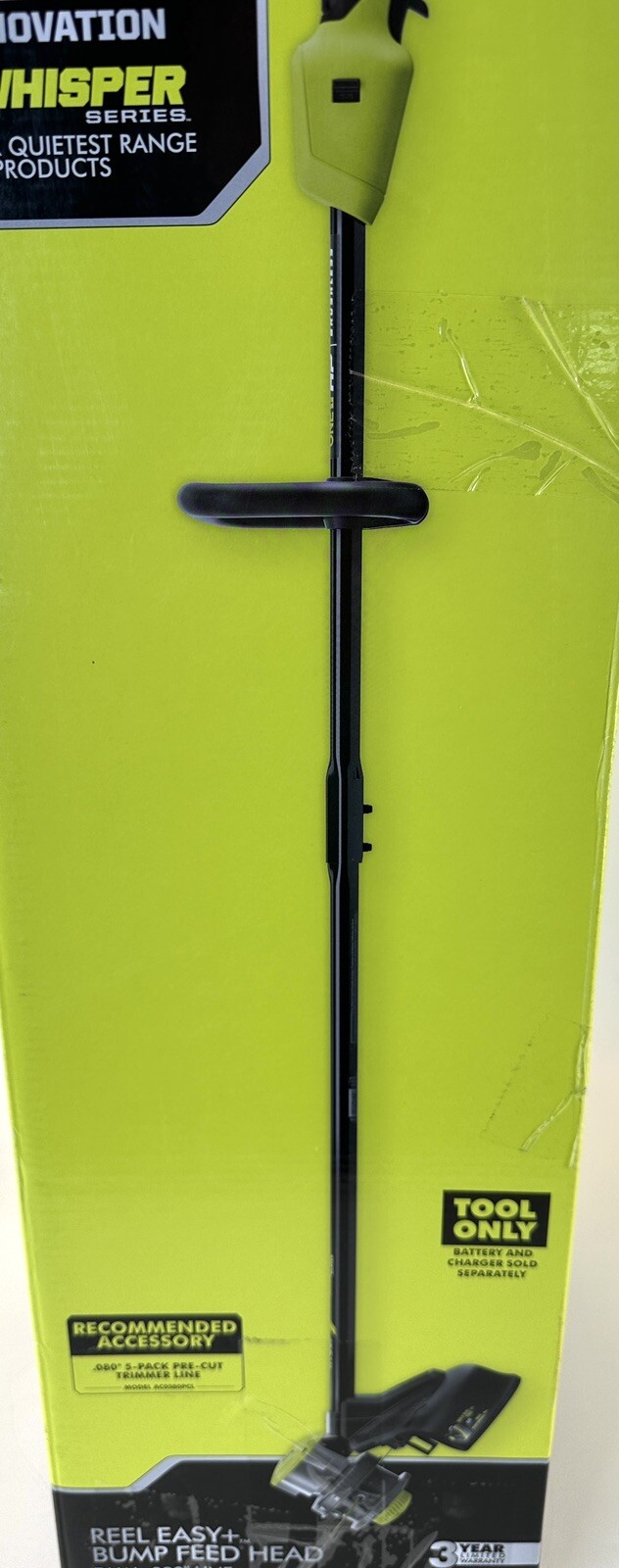 Ryobi One+ 18V HP 15 in String Trimmer Whisper Brushless Tool Only P20019BTL