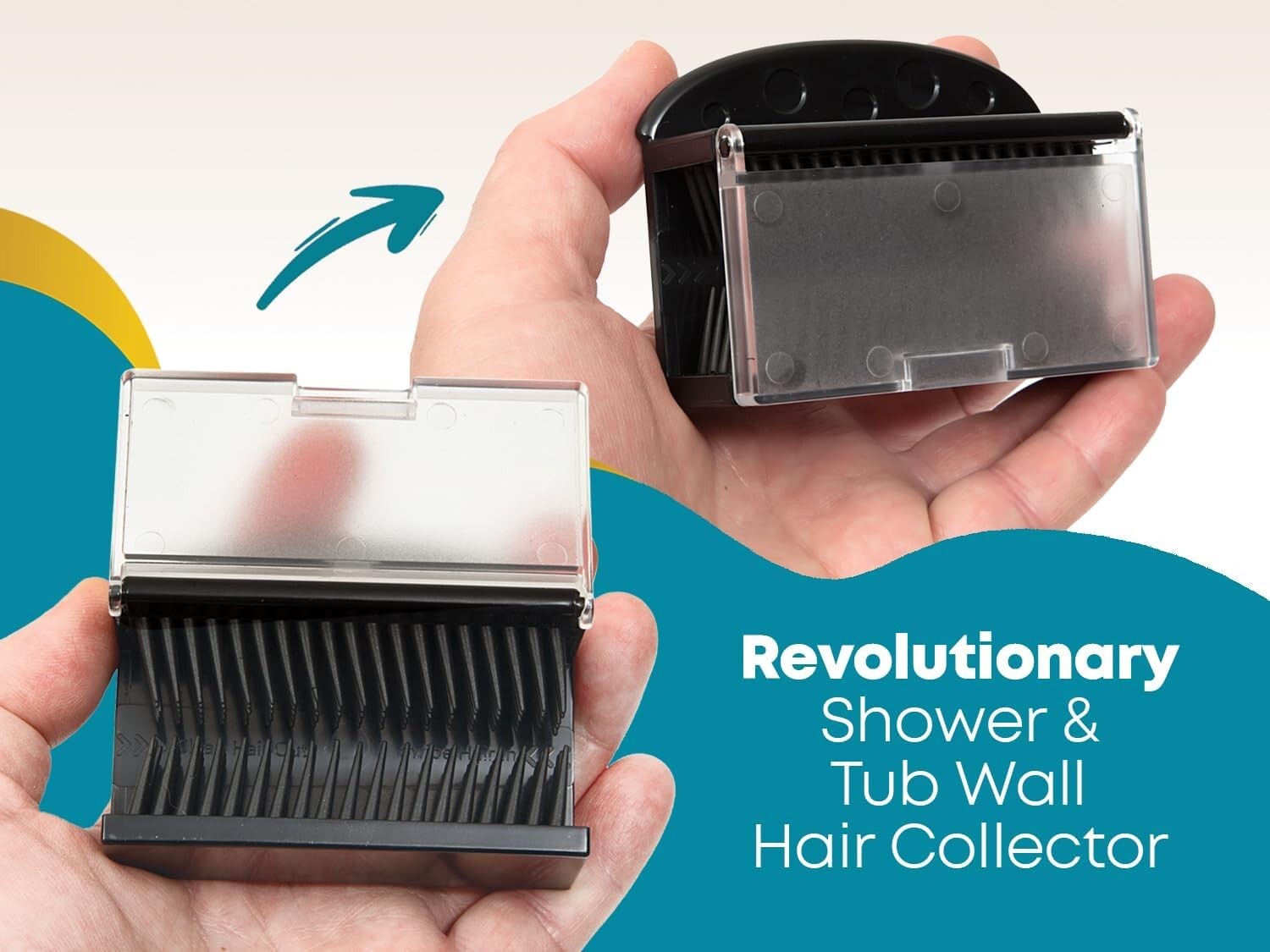 HairShroom - Reusable Shower & Bathtub Wall Hair Catcher Hair Grabber