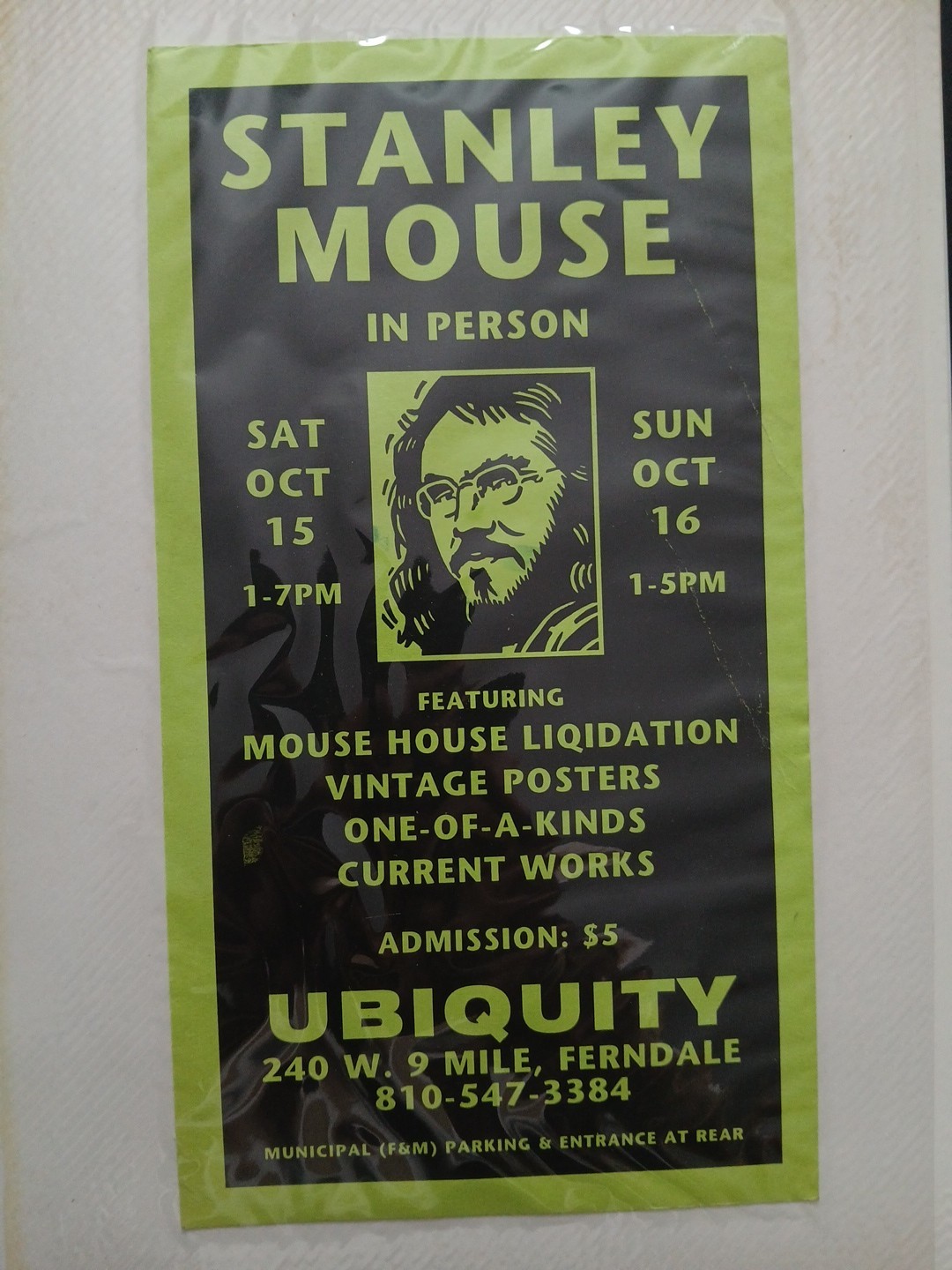 Vintage Stanley Mouse Concert Handbill Advertisement Original