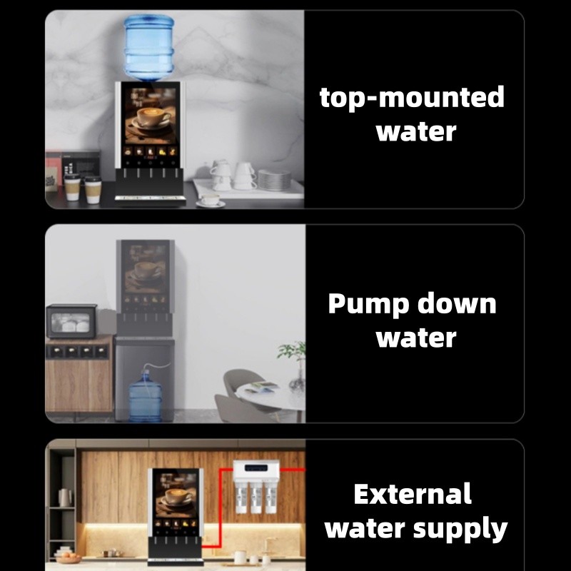 4 Flavors Office Coffee Machine Commercial Coffee Machine Instant Coffee Maker