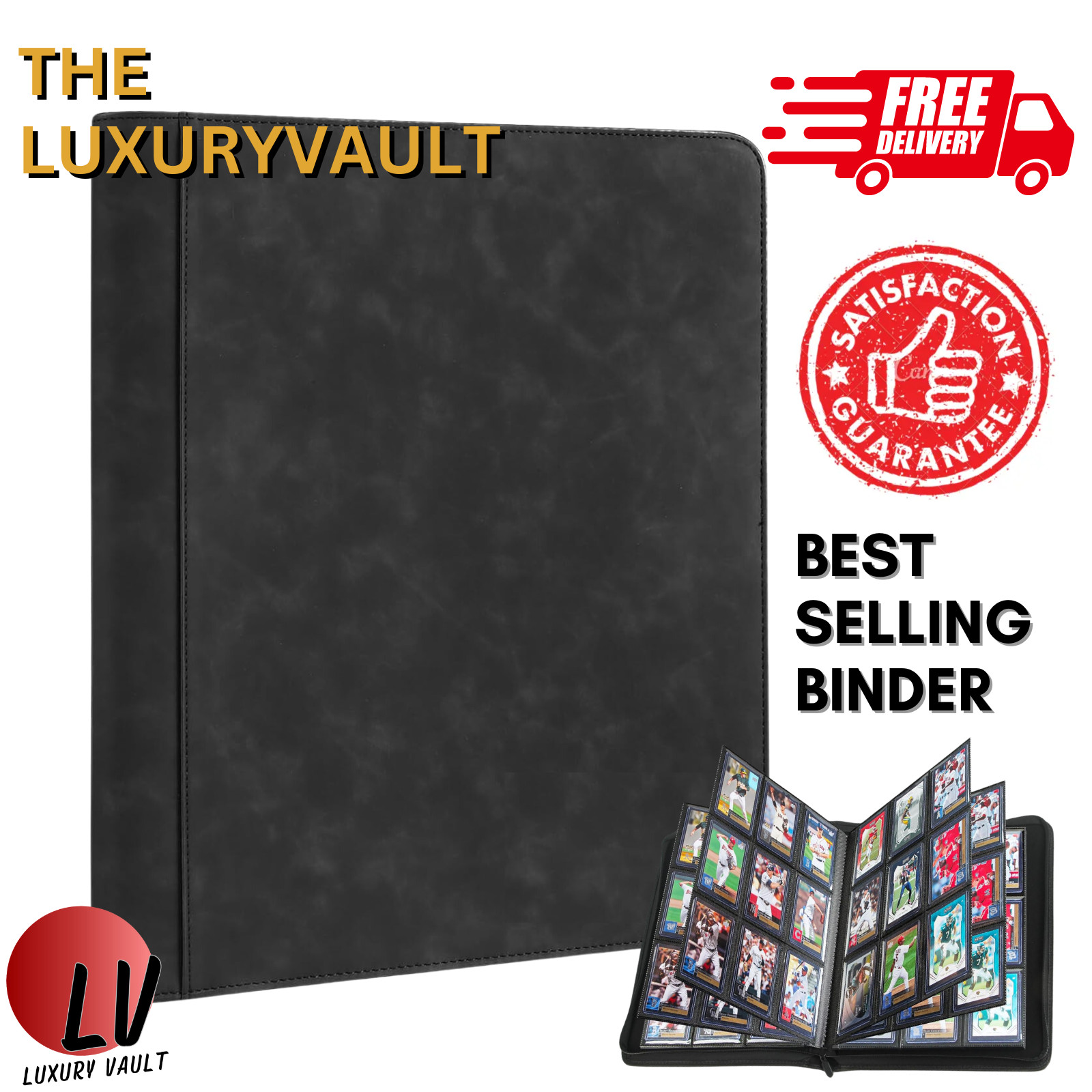 Toploader Binder Card Storage, 288 Pockets Top loader Trading Card Album Zipper