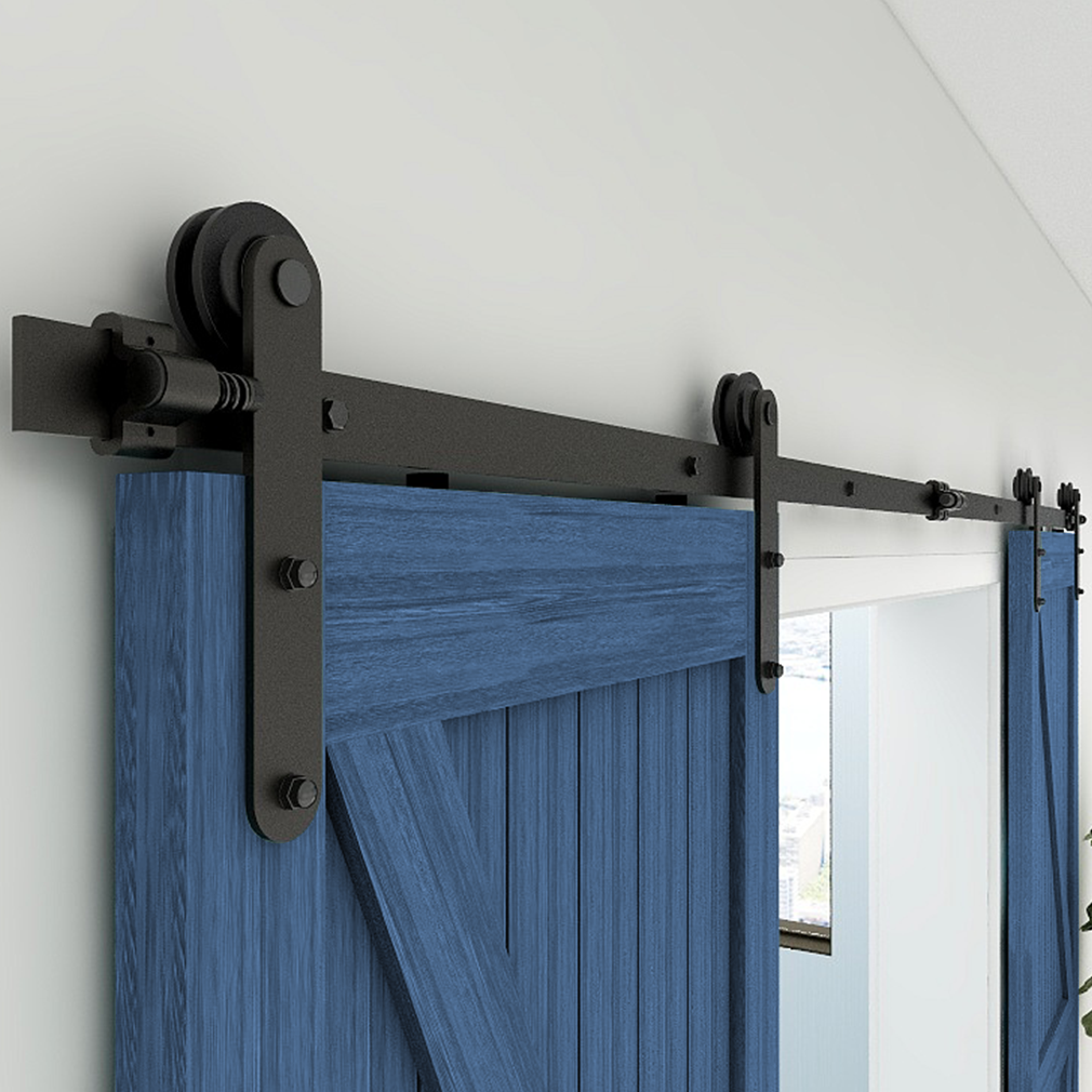 4FT -20FT Sliding Barn Door Hardware Track Single/Double Door Kit, Home/Kitchen