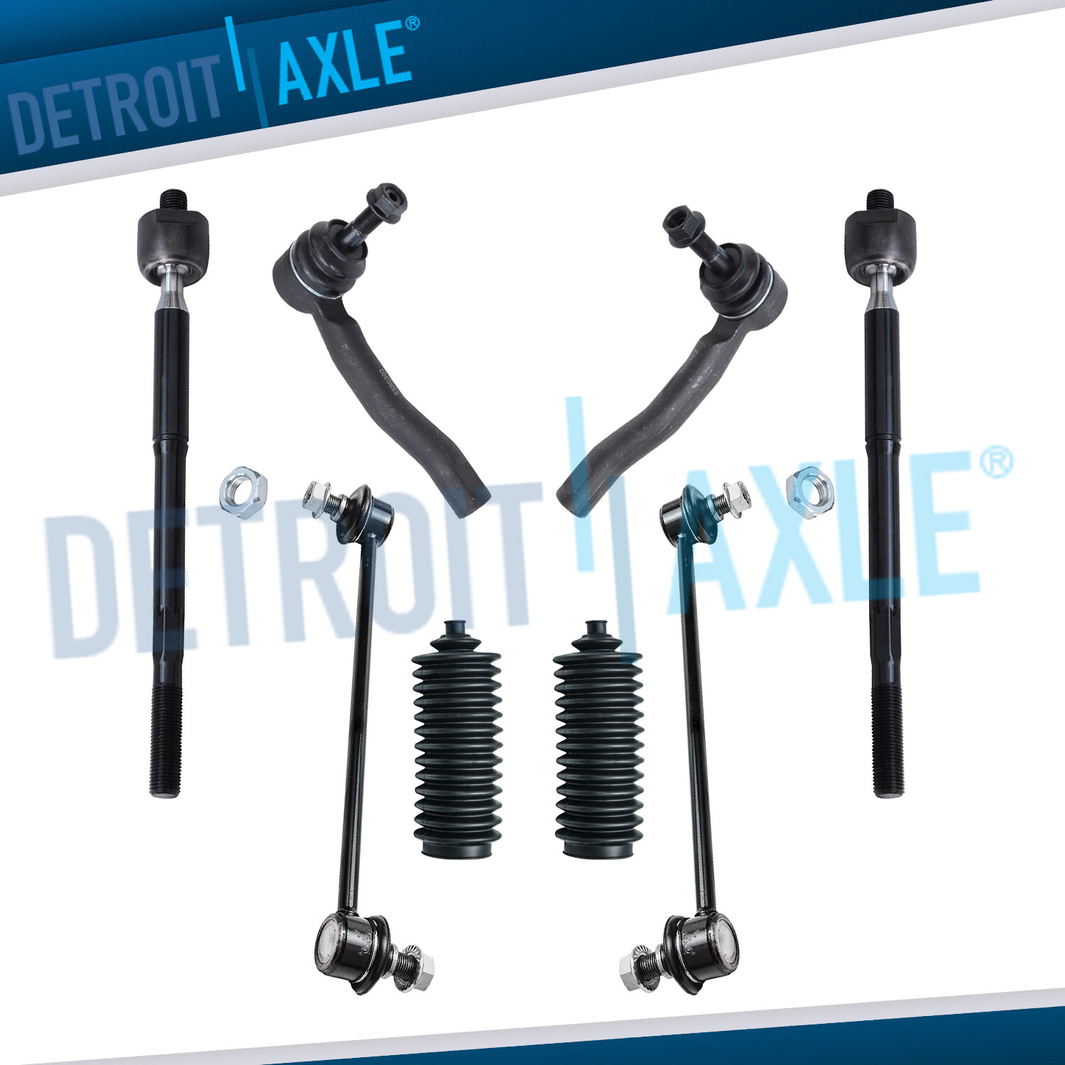 8pc Front Sway Bar Links Inner Outer Tie Rod Ends Kit for 2004-2009 Toyota Prius