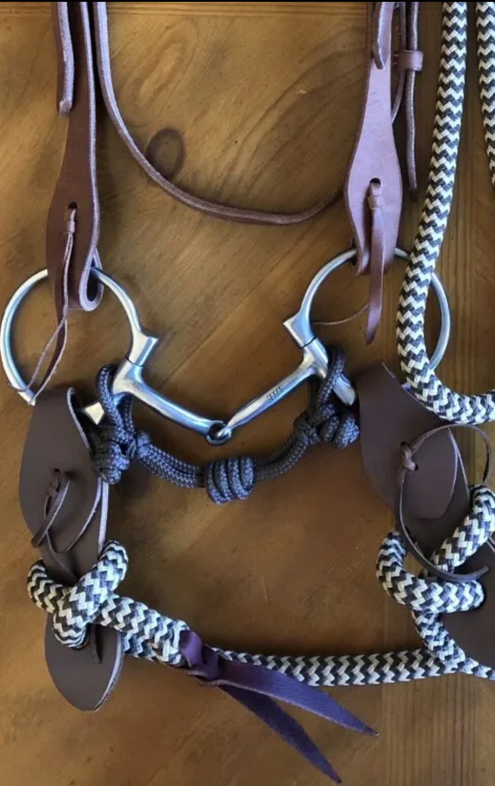 Beautiful Mecate Snaffle Bridle Same Quality As Clinton Anderson Pat Parelli