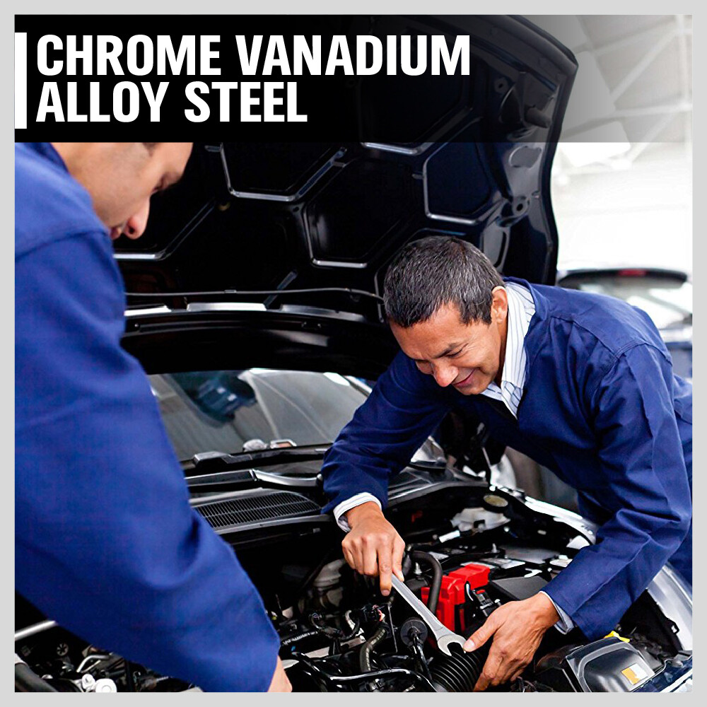 HORUSDY 48PC Ratcheting Wrench Set Ball End Hex Key SAE & Metric Gear With Pouch