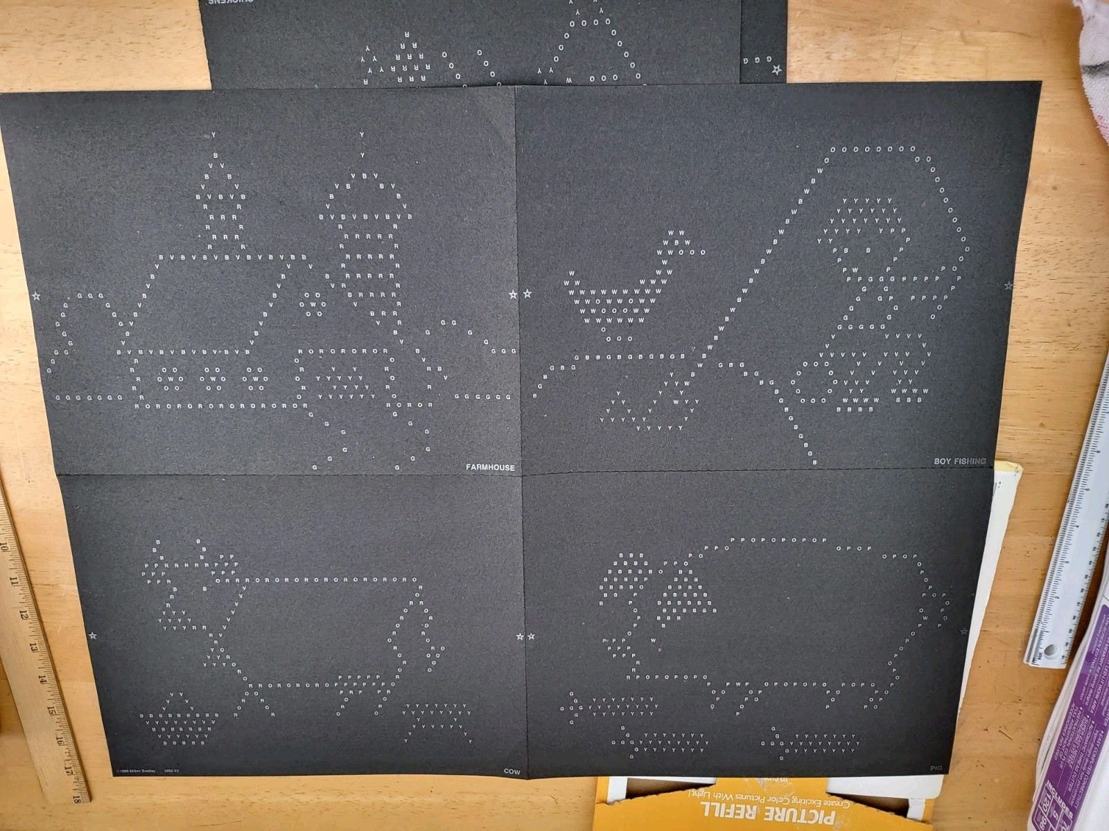 Vintage 1988 LITE BRITE Barnyard Fun COMPLETE Refill Pack Animals Classic