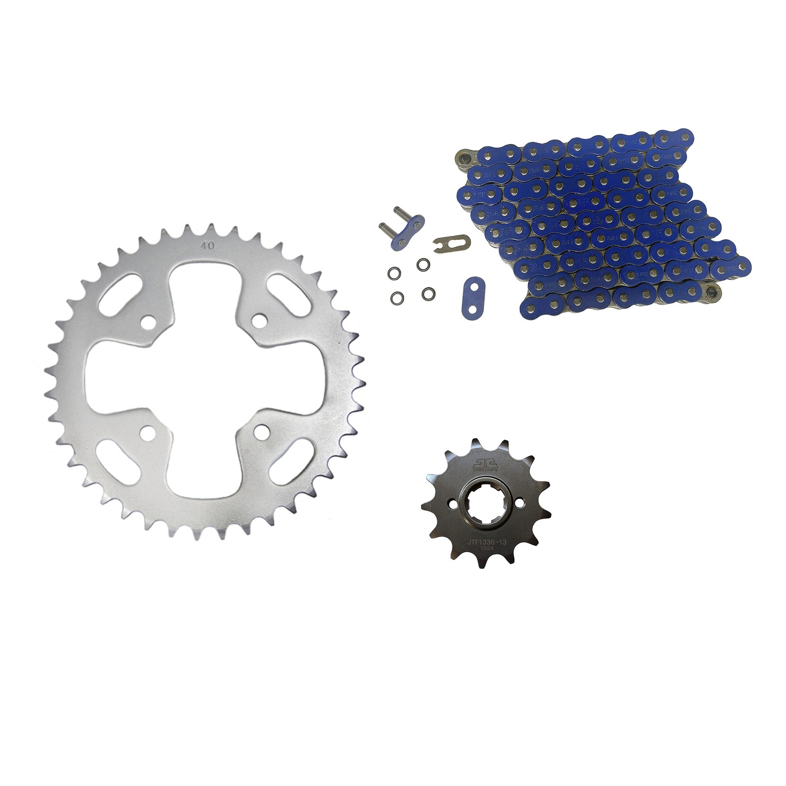 Blue 520x90 O-Ring Drive Chain & 13/40 Sprockets for Honda ATC350X fits 1985