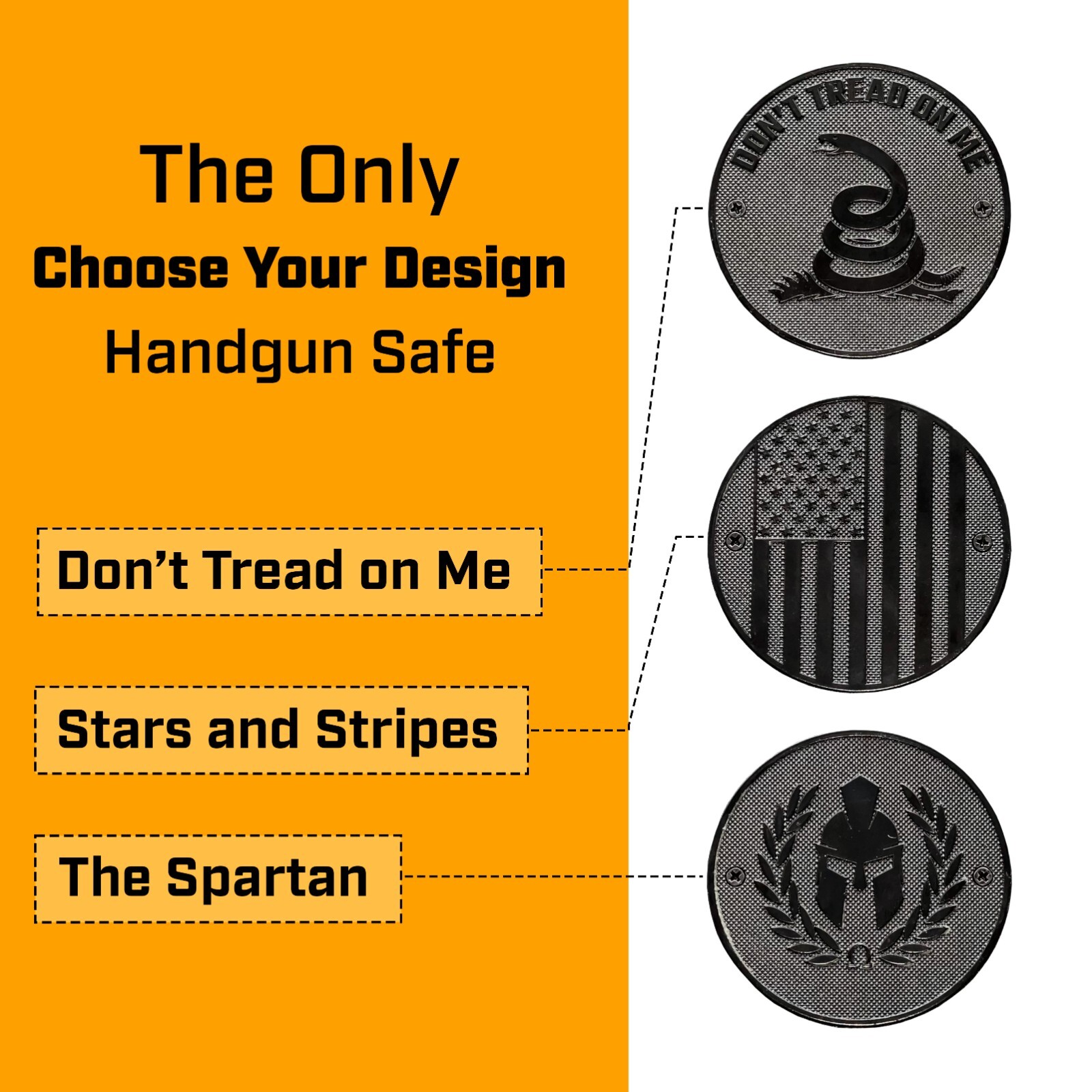 Roscoe Box Small Gun Safe, Gun Storage, Spartan Helmet, Molon Labe Combo Lock