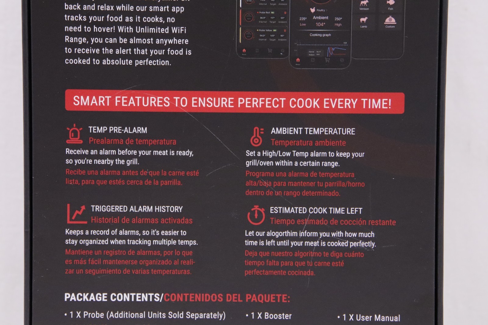 Temp Spike Pro TP980W Wireless WiFi Meat Thermometer - Brand New