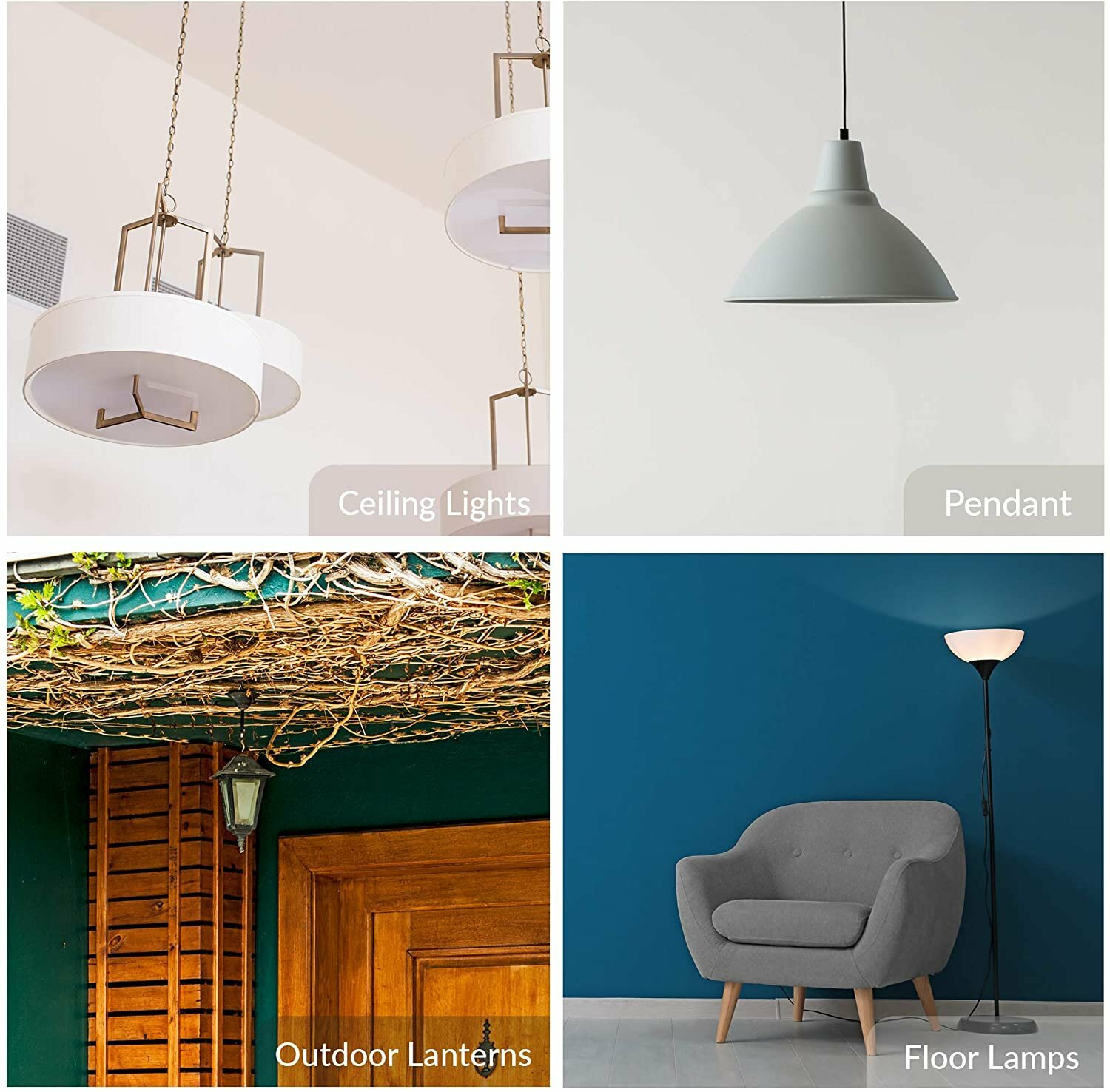 [4 Pack] LED GU24 A19 12W 75W 100W Replacement Twist Base 120V 5000K Daylight