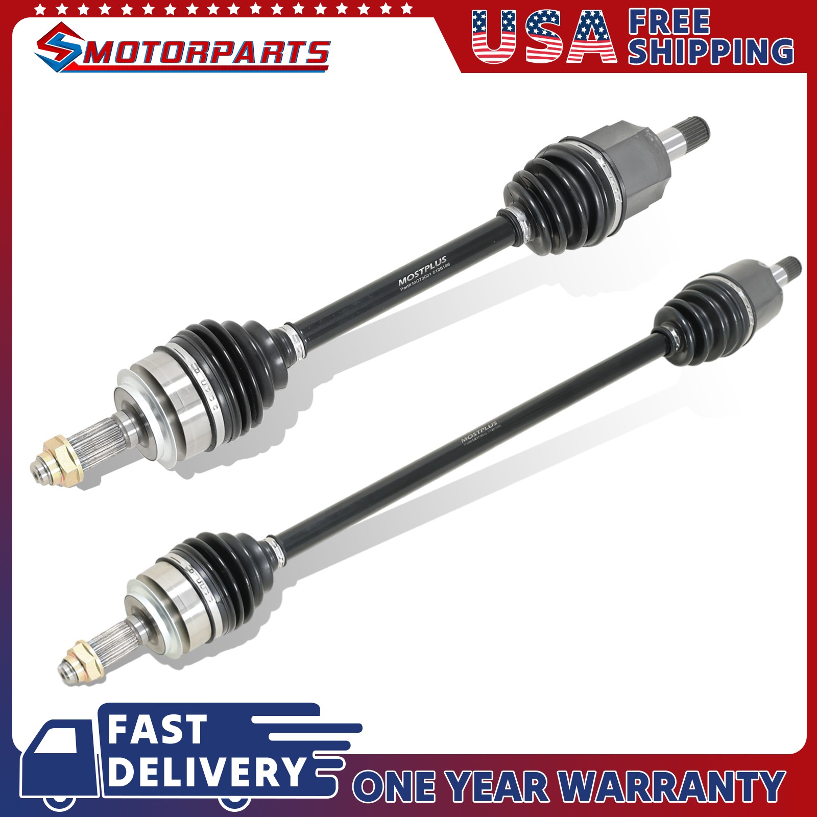 2X Front CV Axle Shafts Assembly For 2006-2015 Honda Civic 1.8L Automatic Trans