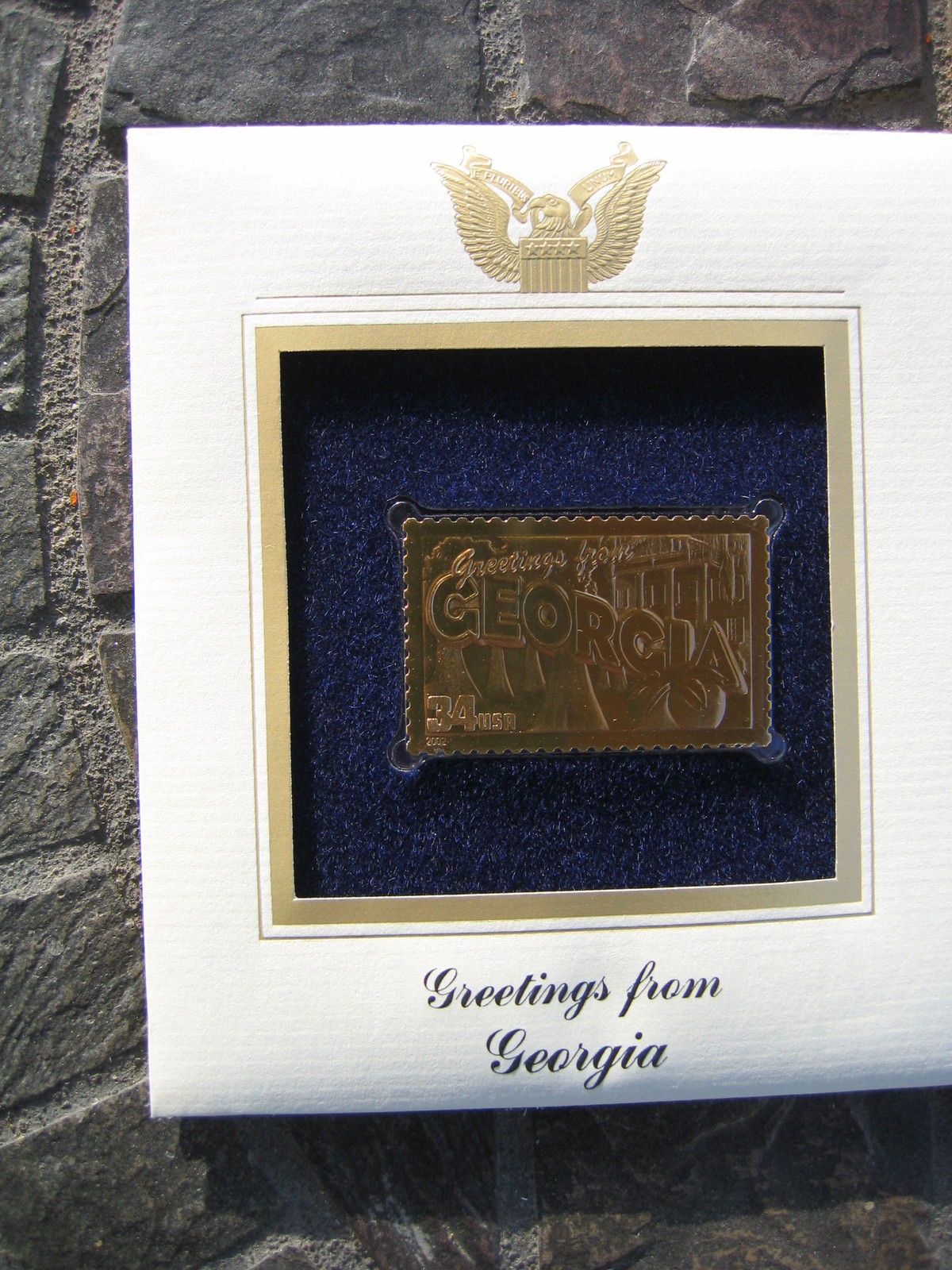 2002 GEORGIA Greetings From America replica Gold Stamp Golden COVER