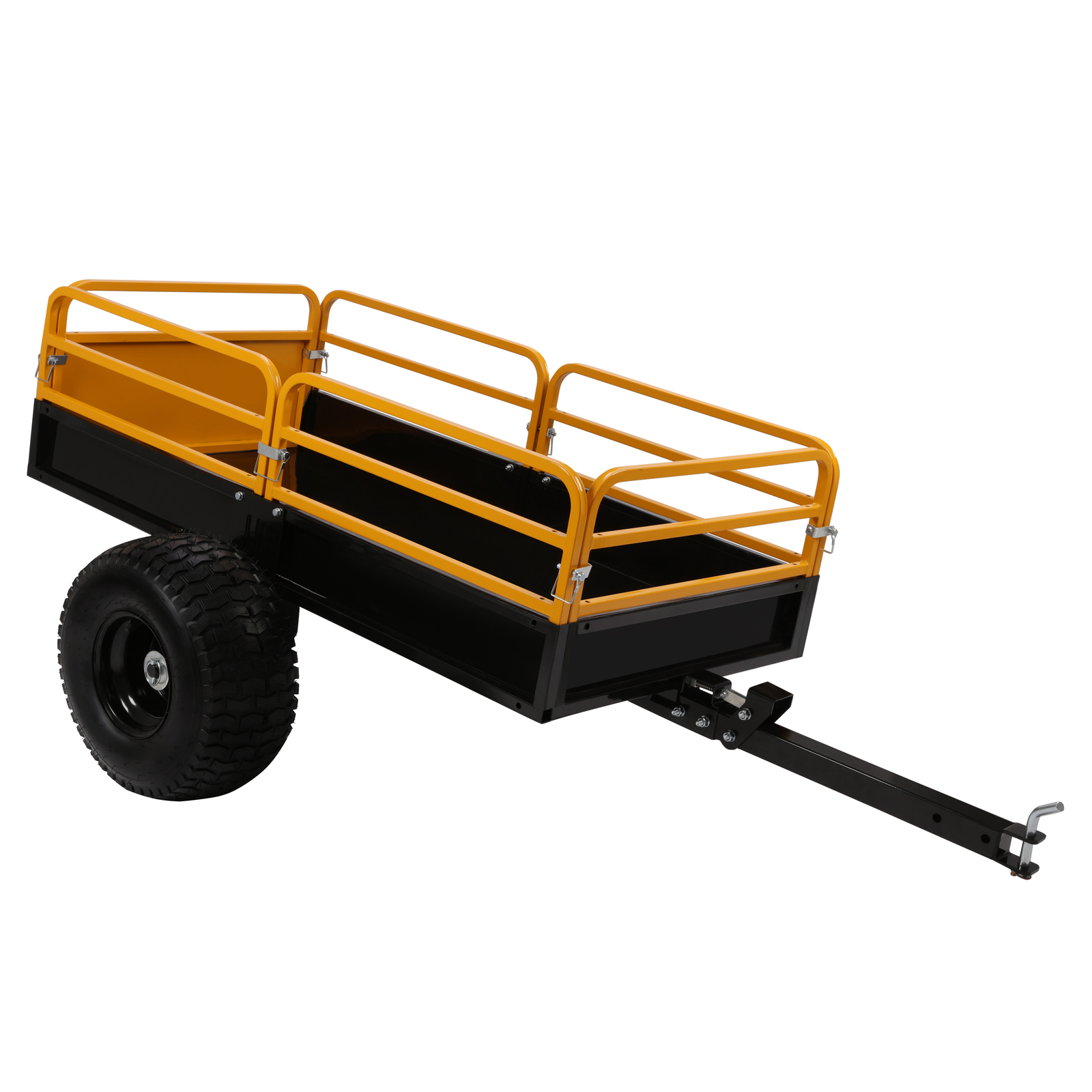 For ATV / UTV Heavy Duty Utility Cart Cargo Trailer Tow Behind Dump Cart 1600lbs
