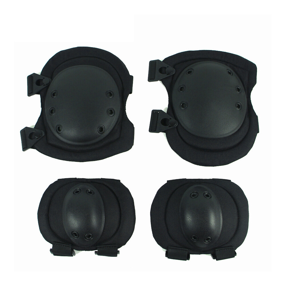 Tactical Knee Elbow Pads Set for Combat Airsoft Paintball Knee Safety Protection