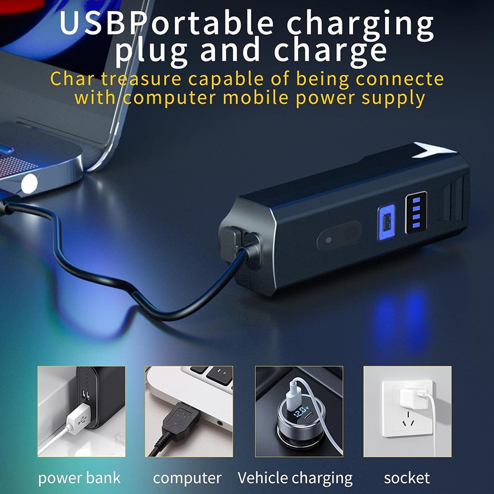 9000LM Super Bright LED Bike Light USB Rechargeable Bicycle Front Rear Headlight