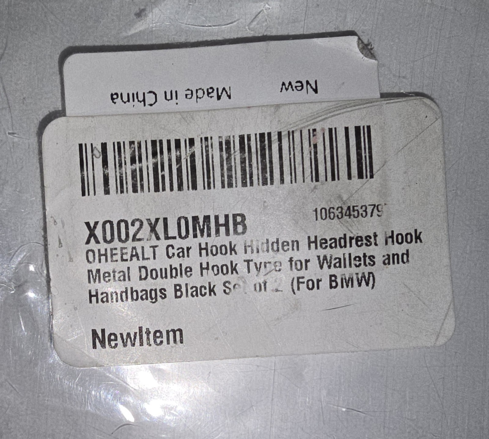 NEW BMW Vehicle Headrest Hooks Set of 2