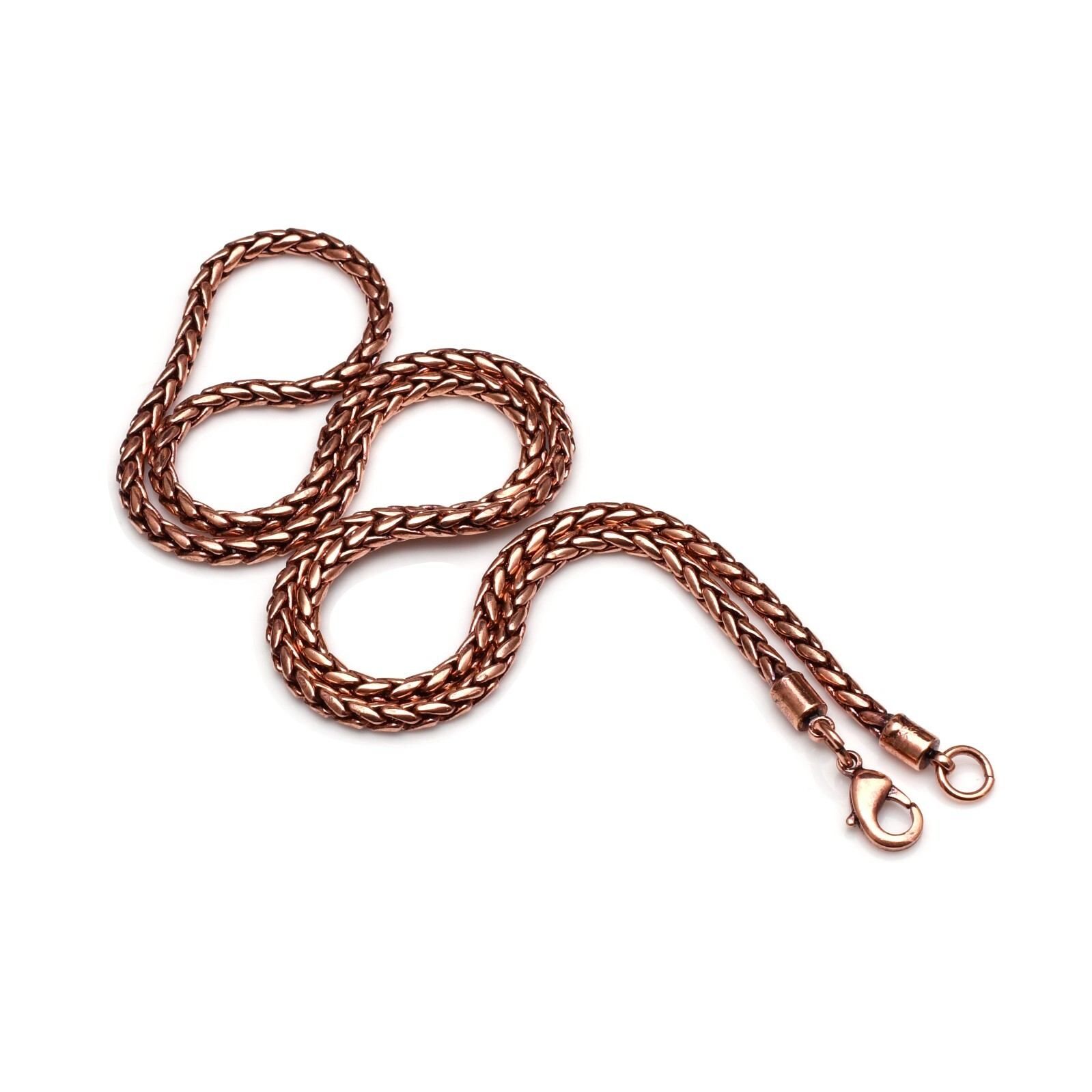 100% Pure Oxidize Copper Wheat Viking jewelry Copper Chain Necklace RJ-001