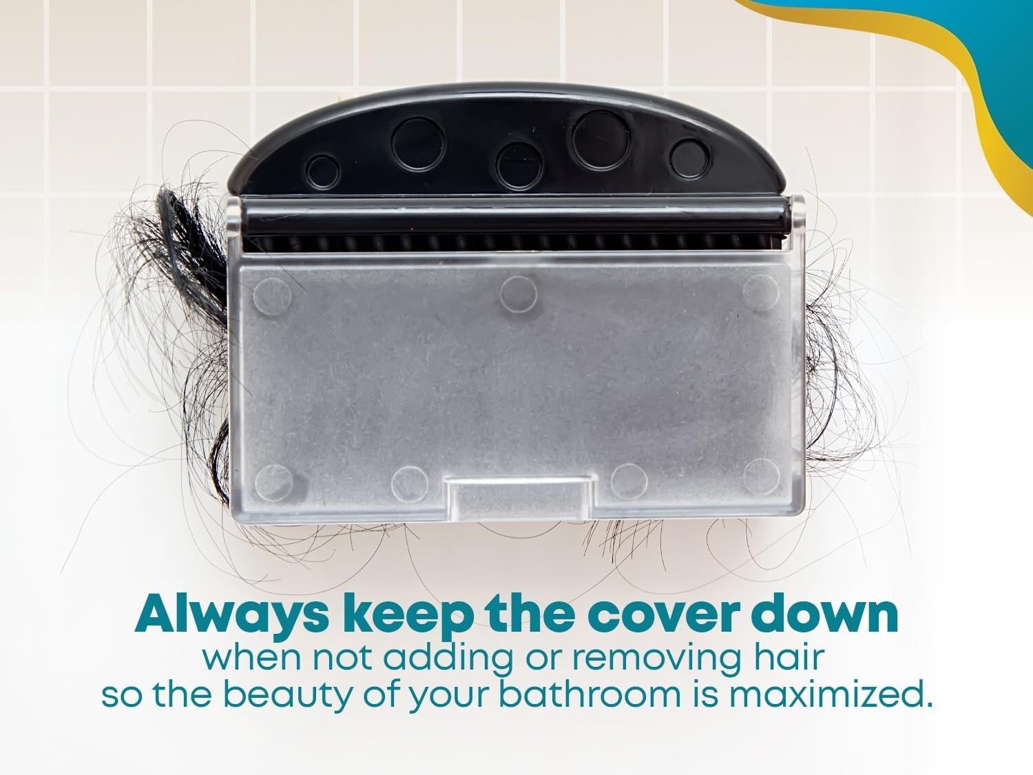 HairShroom - Reusable Shower & Bathtub Wall Hair Catcher Hair Grabber