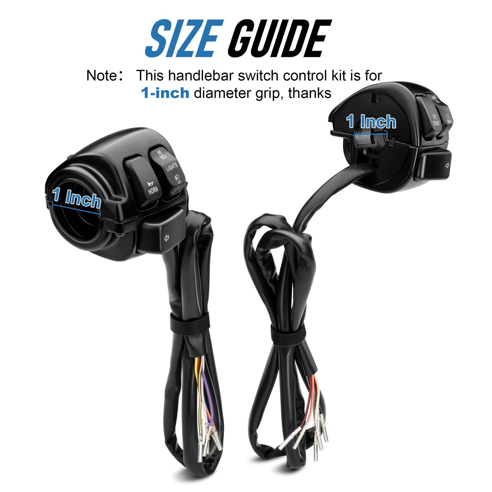 Handlebar Switch Control with Wiring Harness for Harley 1996-2006 Dyna Softail