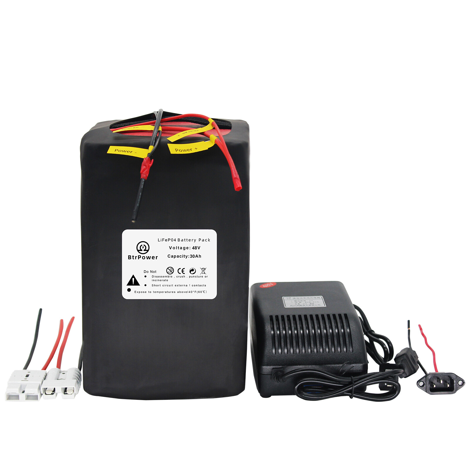 48V 30Ah Ebike LiFepo4 Lithium Battery for 250W-2000W Electric Bike Scooter BMS