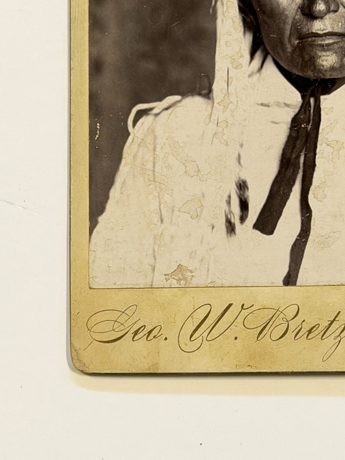 Vintage Native American Indian Cabinet Card; Fort Sill;