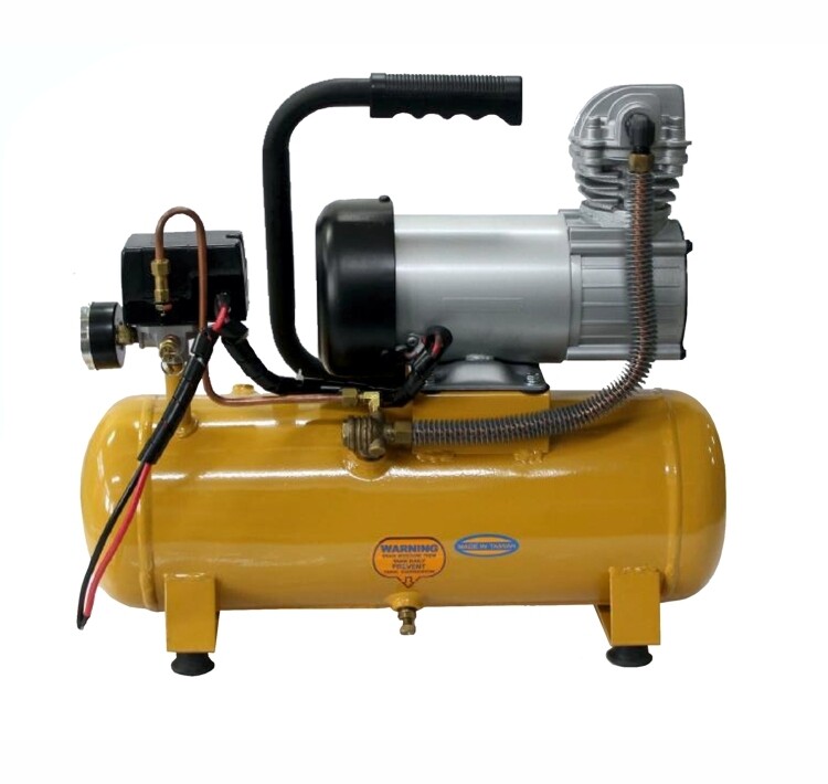 12 Volt Portable Commercial Grade Air Compressor w 3 Gallon Tank 100% Duty Cycle