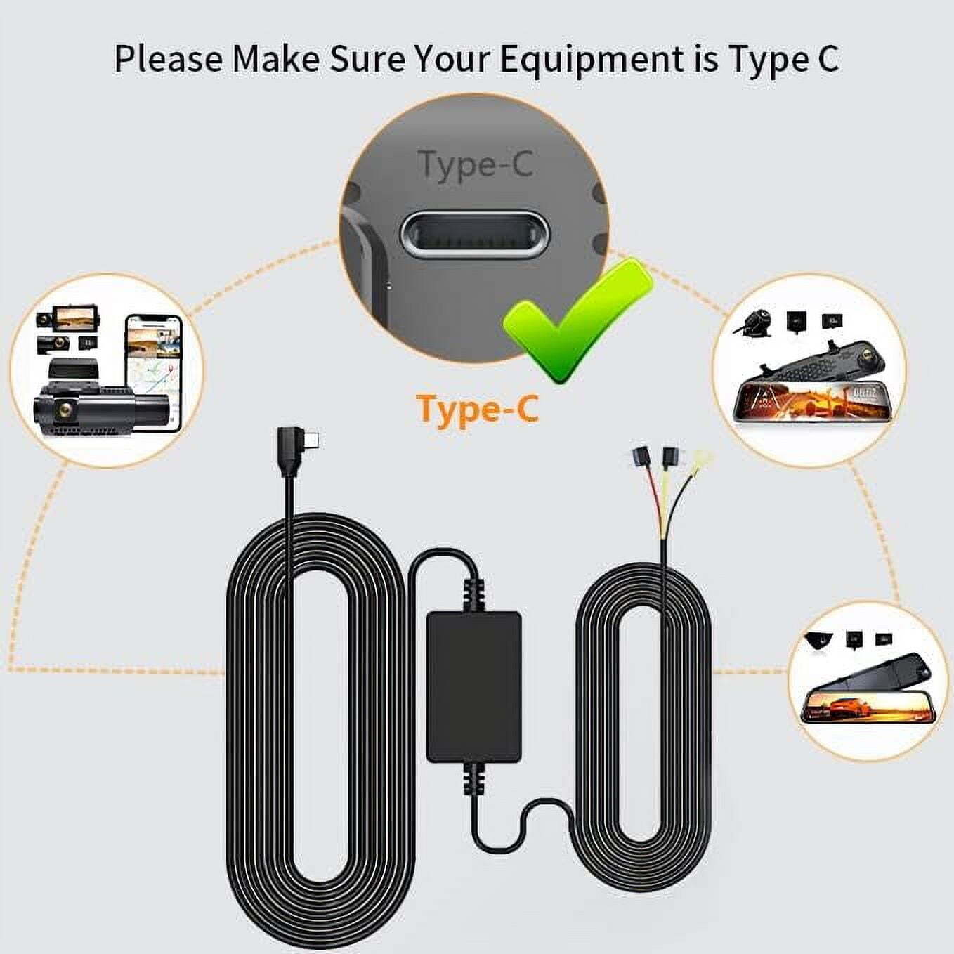 WOLFBOX Hardwire Kit for G840S/G930/G850/G900/I07 Dash Cam, Parking Monitor