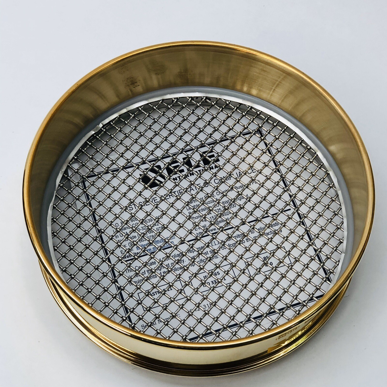 ELE INTERNATIONAL USA STANDARD TEST SIEVE 8''-FH-BR-SS-US-#3-1/2 SIEVE (4856)