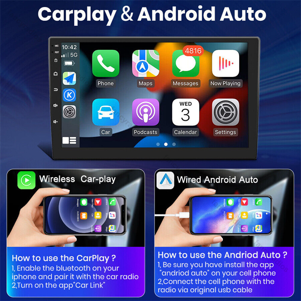 Apple Carplay Android 15 For Toyota Corolla 2014-2016 Car Stereo Radio GPS Navi