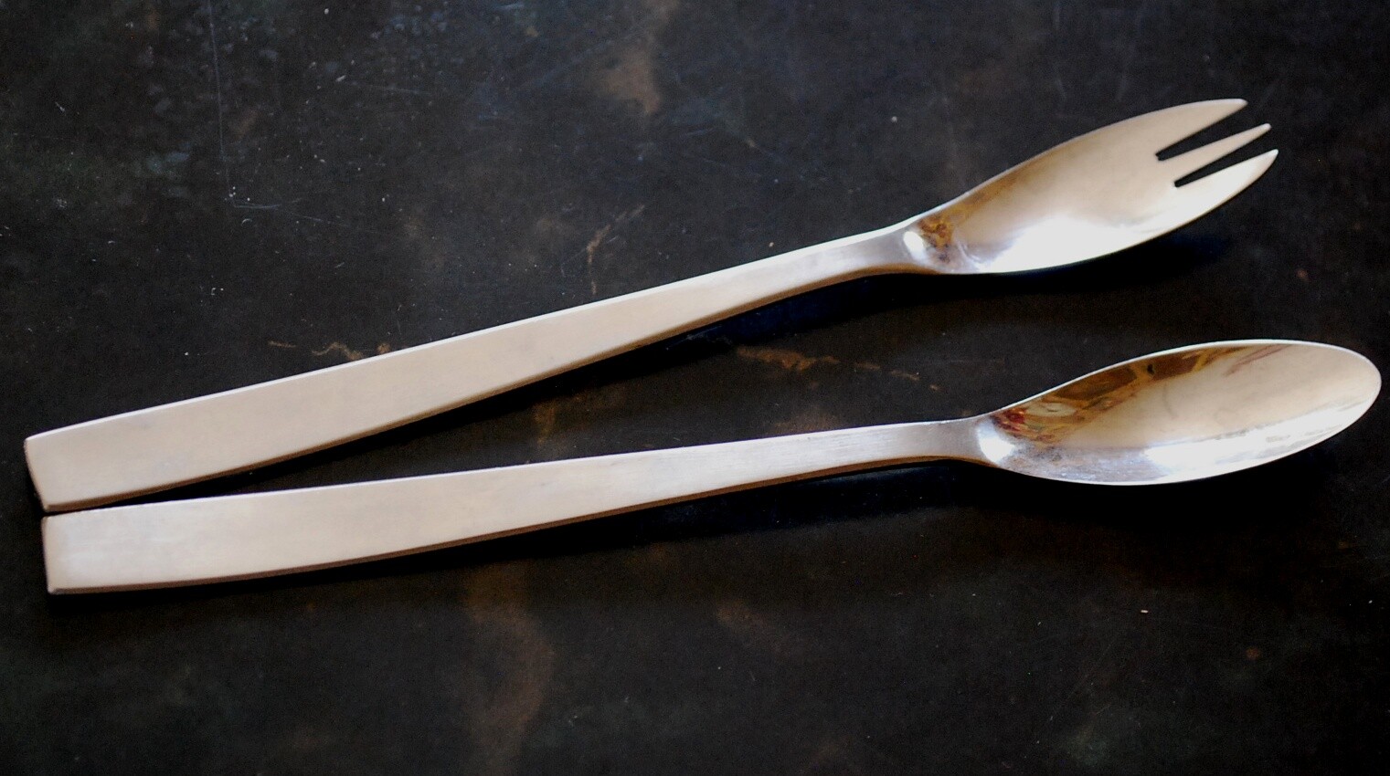 INDIVIDUAL HORS d'OEUVRES SET Vintage MODERN Amboss Austria Stainless Fork Spoon