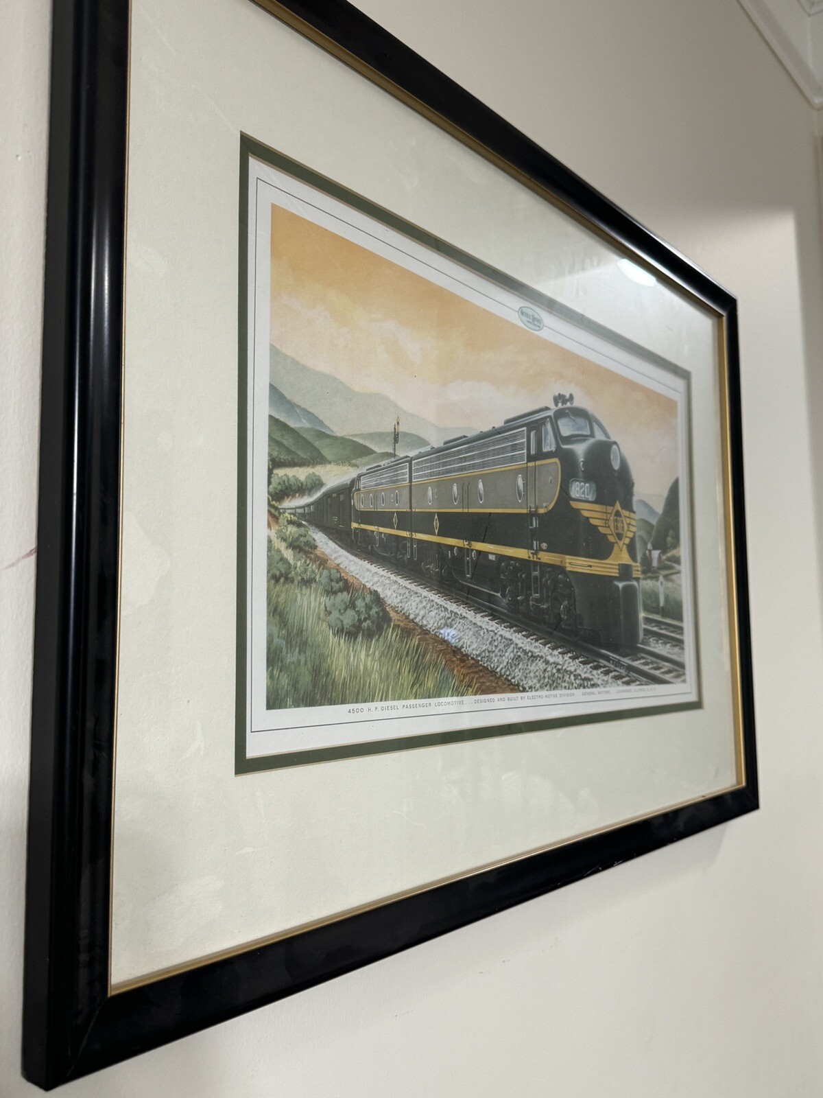 Lithograph Of The General Motors Train 'The Erie Limited' Vintage