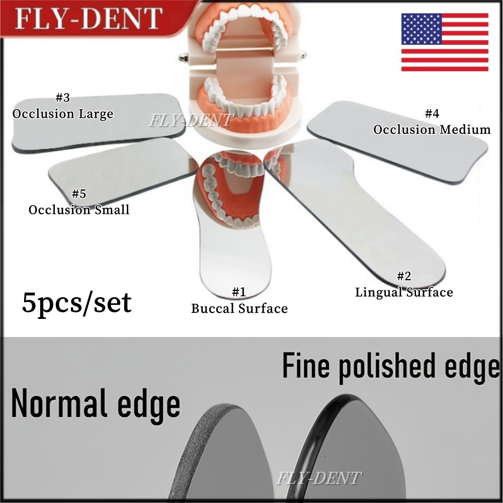 Dental Ortho Intraoral Photography Mirrors Glass Reflector Oral Mouth Mirror Set