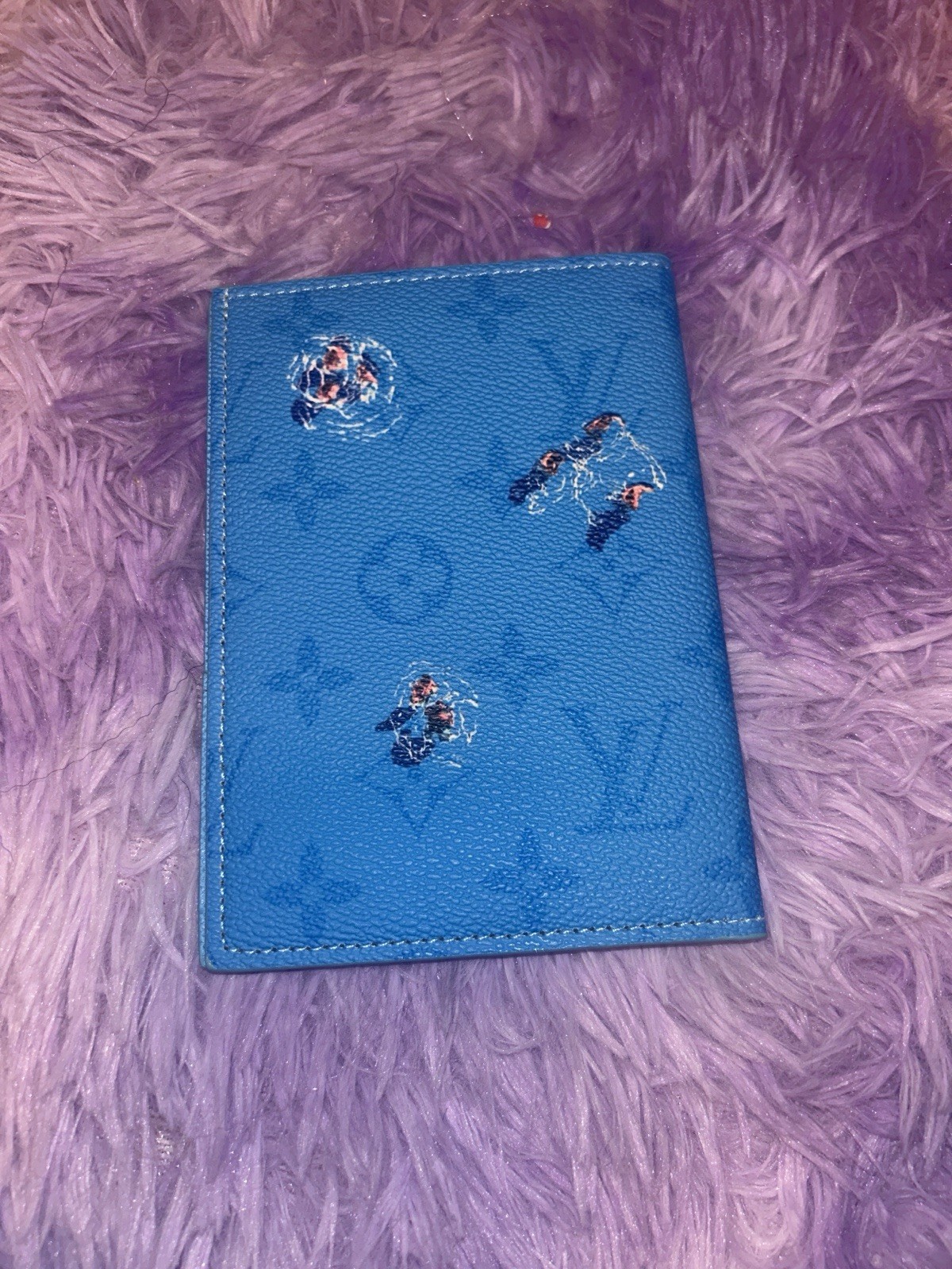LV Louis Vuitton Blue Lagoon Pool Passport Cover Holder