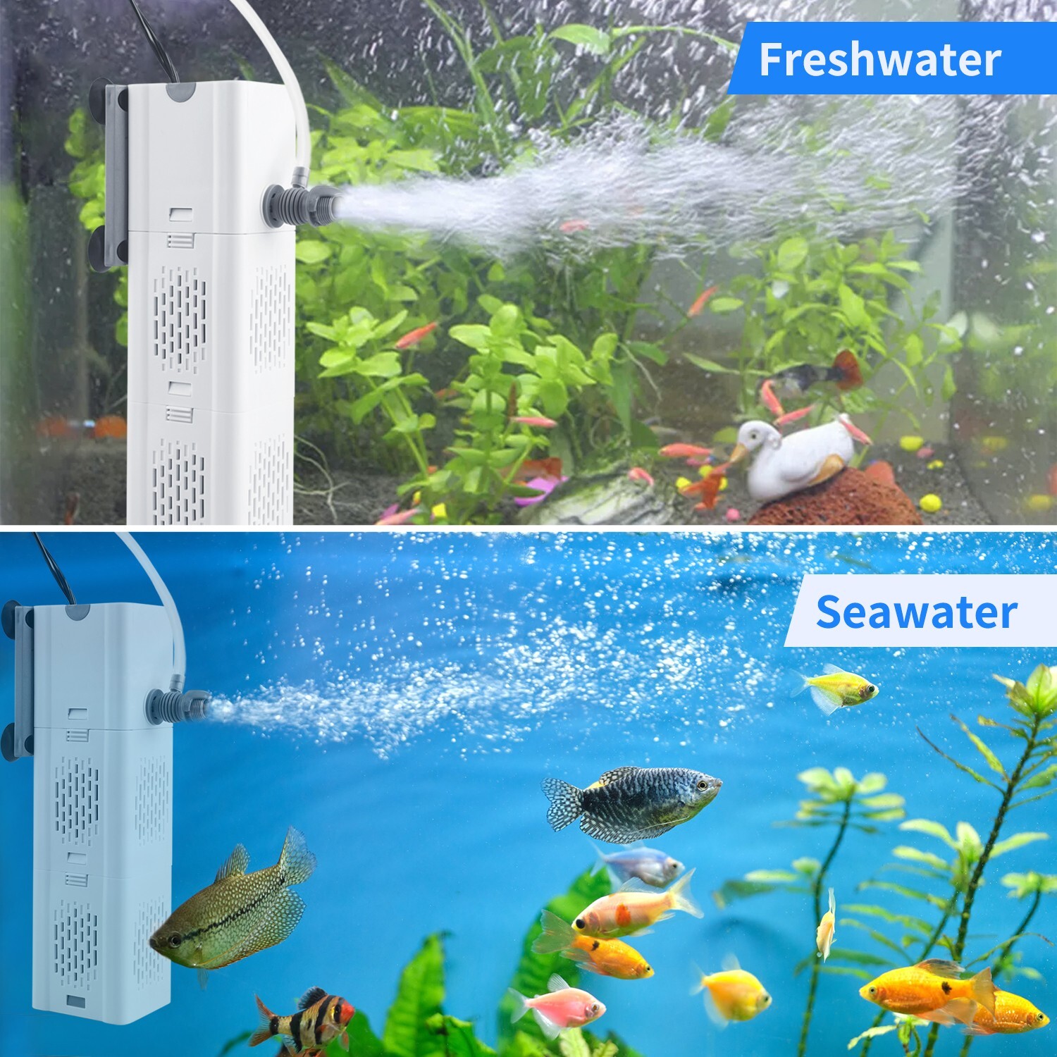 90 GALLON Internal Aquarium Fish Tank Canister 475 GPH Filter Water Filtration