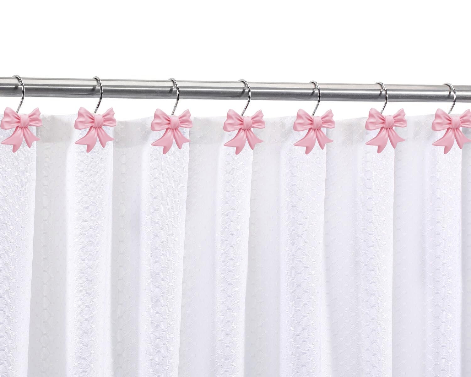 Decorative Shower Curtain Hooks, Bow Knot Shower Curtain Rings Hooks for Bath...
