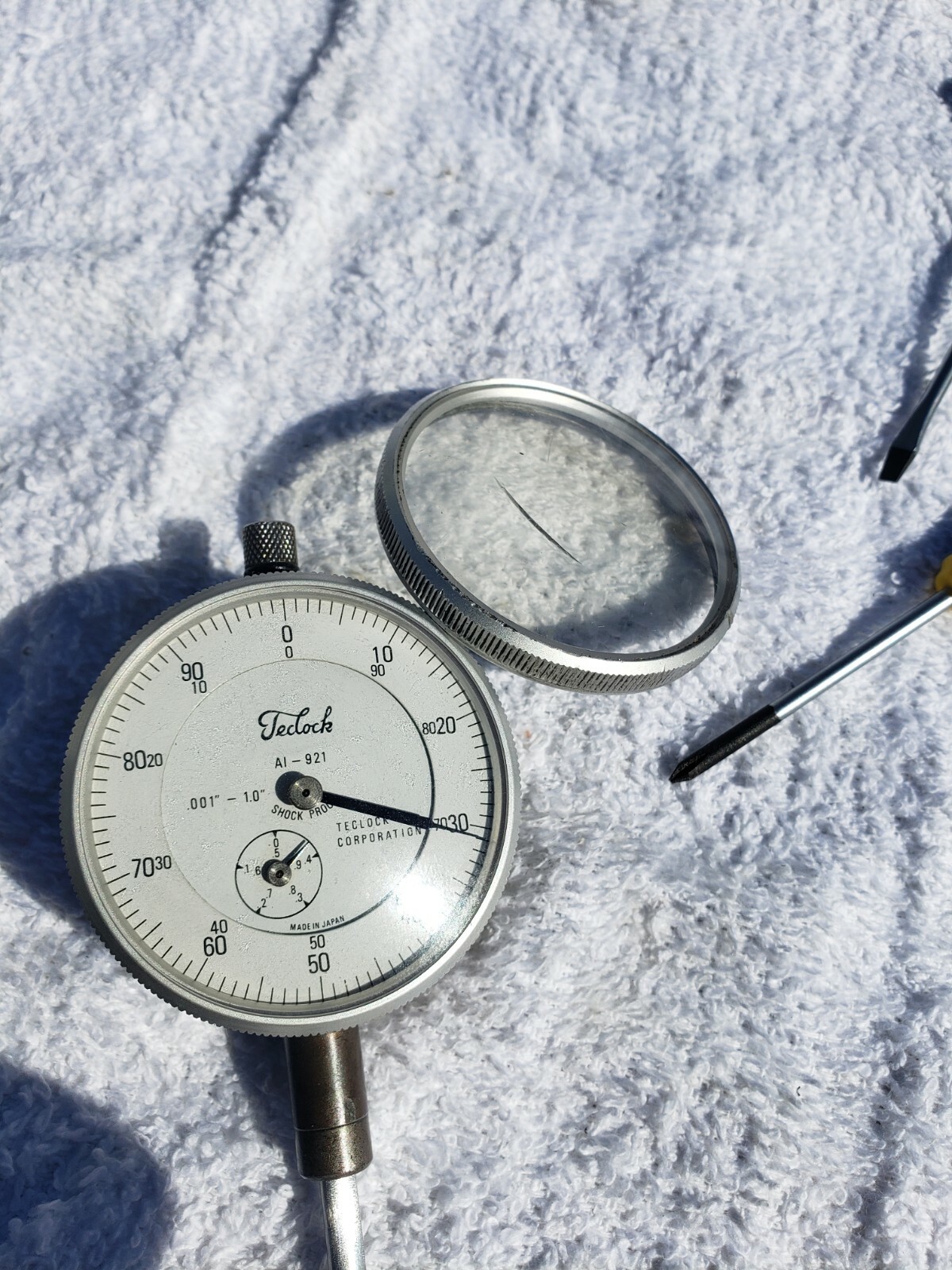 Bezel with lens Type 1 teclock dial indicator AI-921 made in USA.