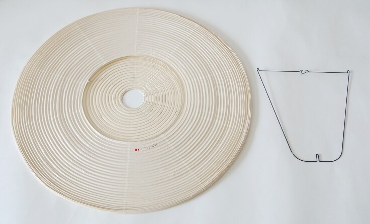 Isamu Noguchi Akari 55A Handcrafted Washi Pendant Light Shade & Frame Set Auth