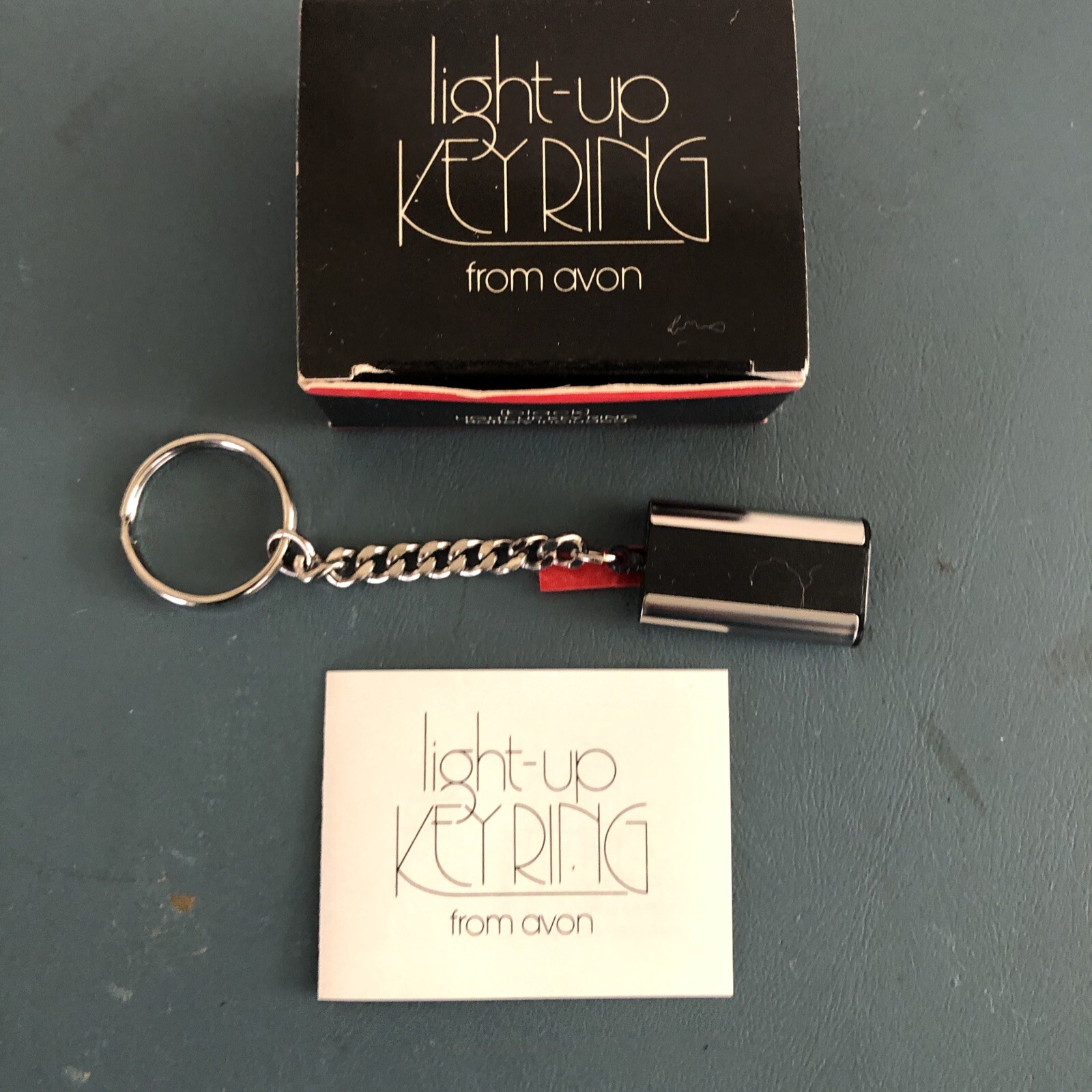 1983 Vintage Avon Light-Up Keyring New Old Stock With Box