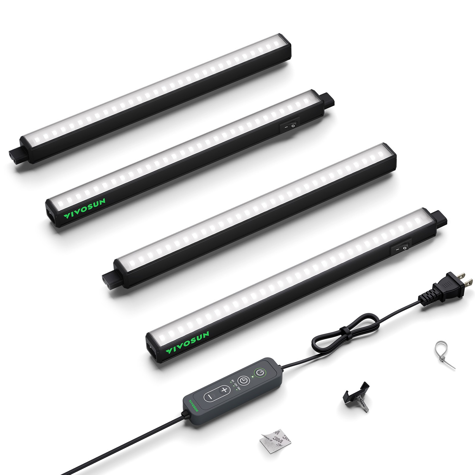 VIVOSUN T5 LED Grow Light Bar 5000K Full Spectrum w/ Dimming Timer Controller