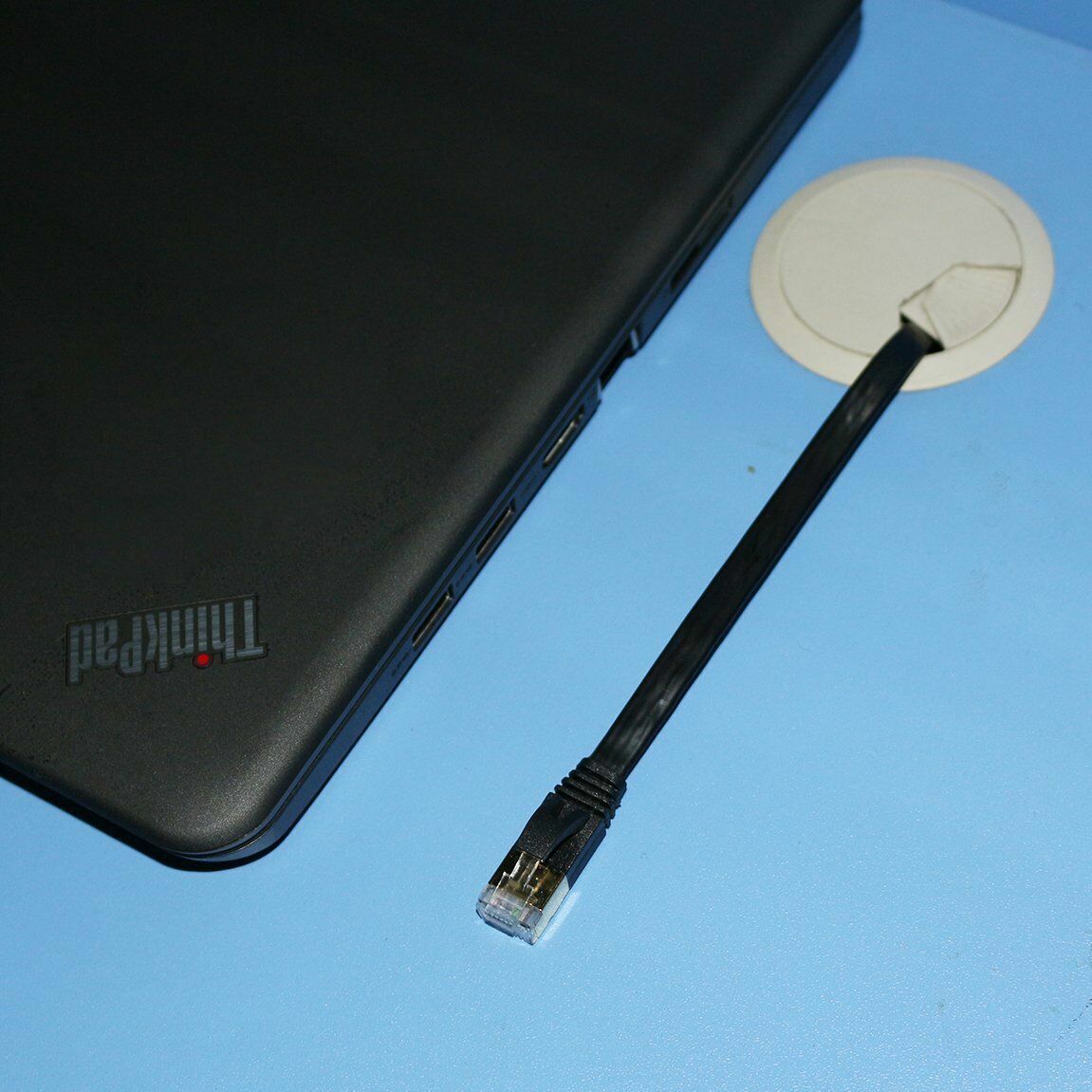 50FT CAT7 CAT 7 Flat Ethernet Cable LAN RJ45 Internet Router Patch Cord 50 Feet