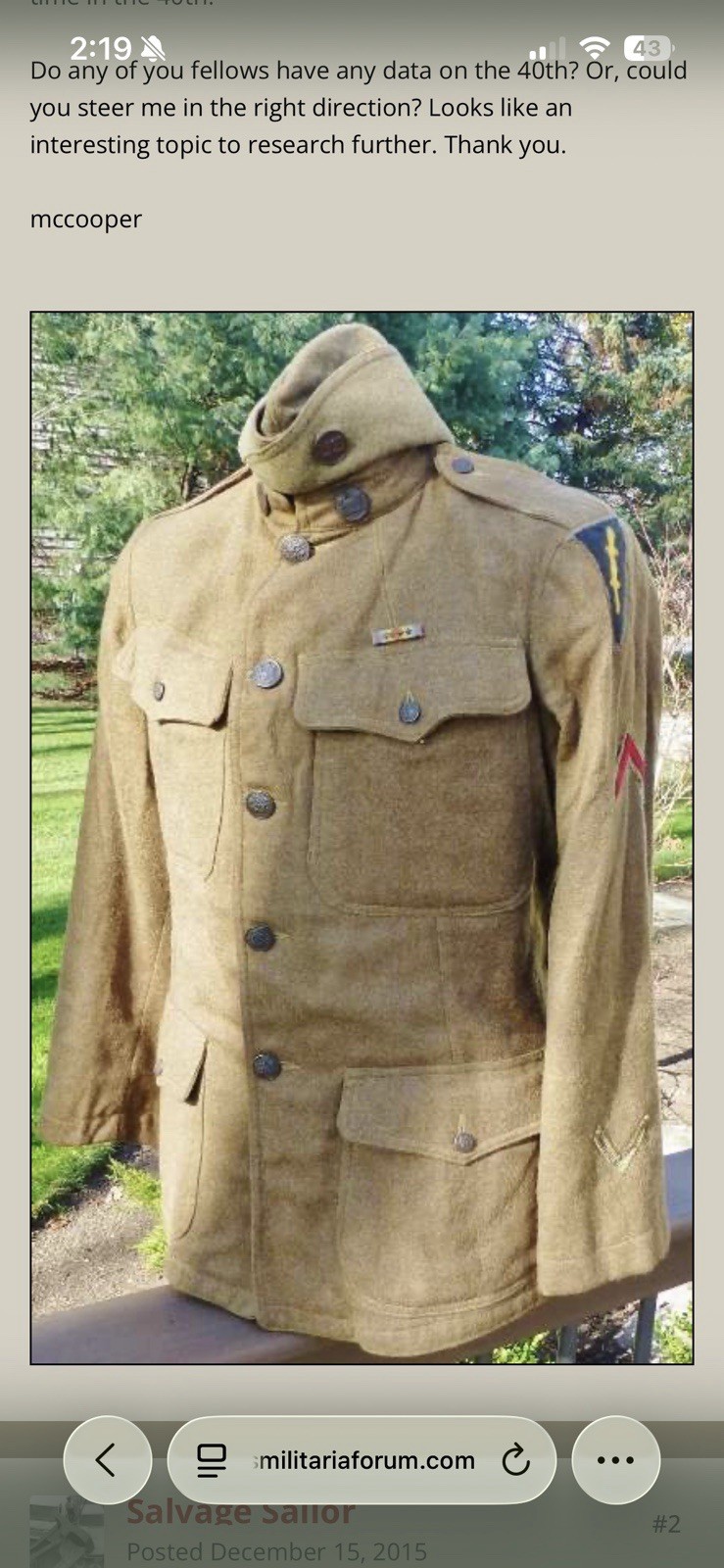 RARE WW1 US ARMY AEF 40th ENGINEERS (CAMOUFLAGE) UNIT,PATCH AND SET COLLAR DISC