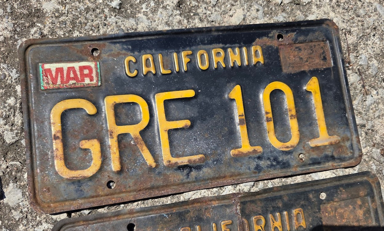California License Plate 3 Matched Pairs 1963 Lot 9 Plates 63 Vintage Pair Set