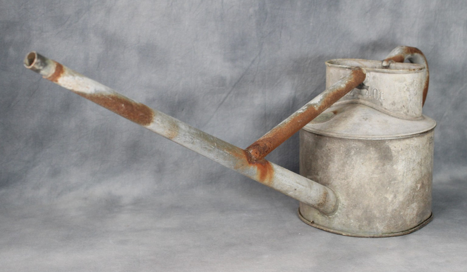 Large Vintage Haws No2 4QT Long Reach Spout Galvanised Steel Garden Watering Can