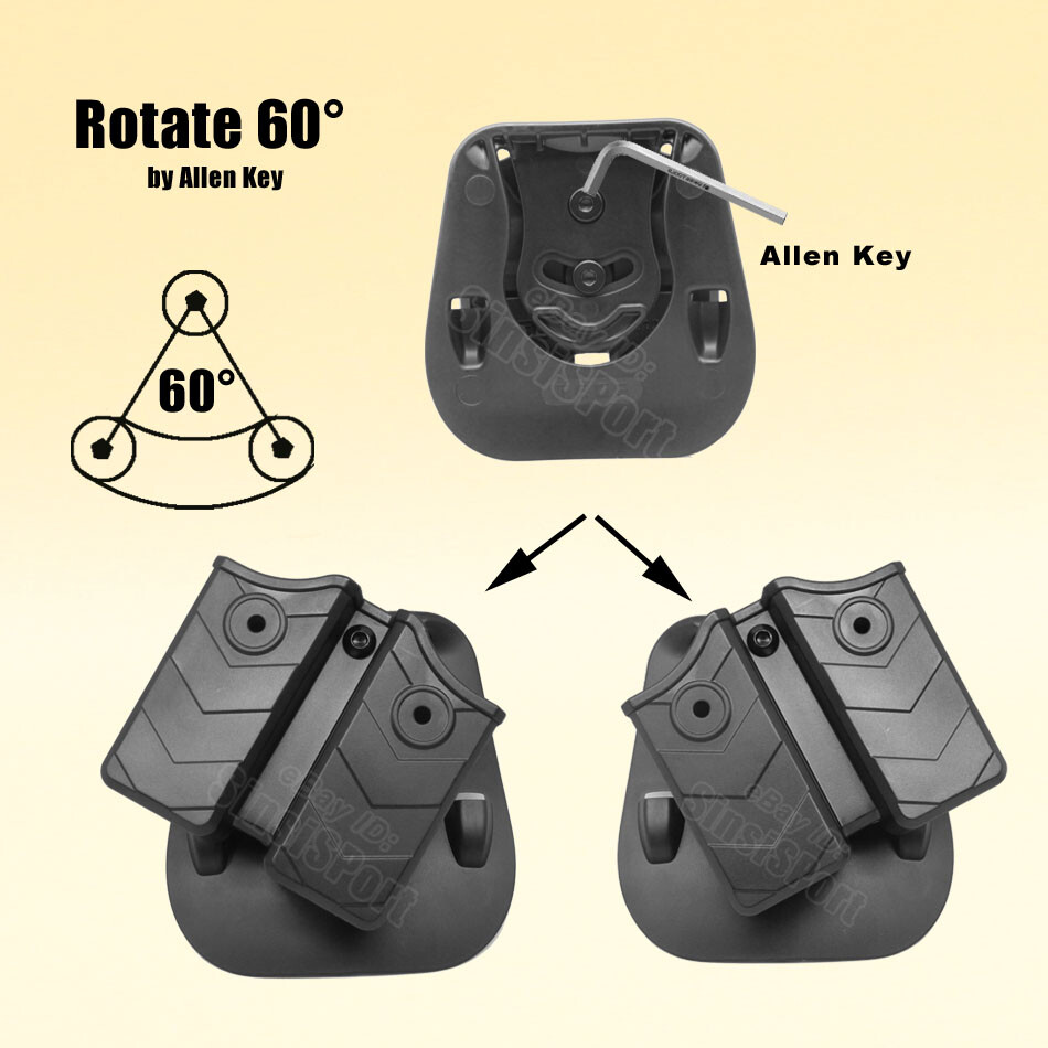 Double Mag Pouch Magazine Holster For Glock 19 19x Glock 17 26 22 23 g27 g 34 33