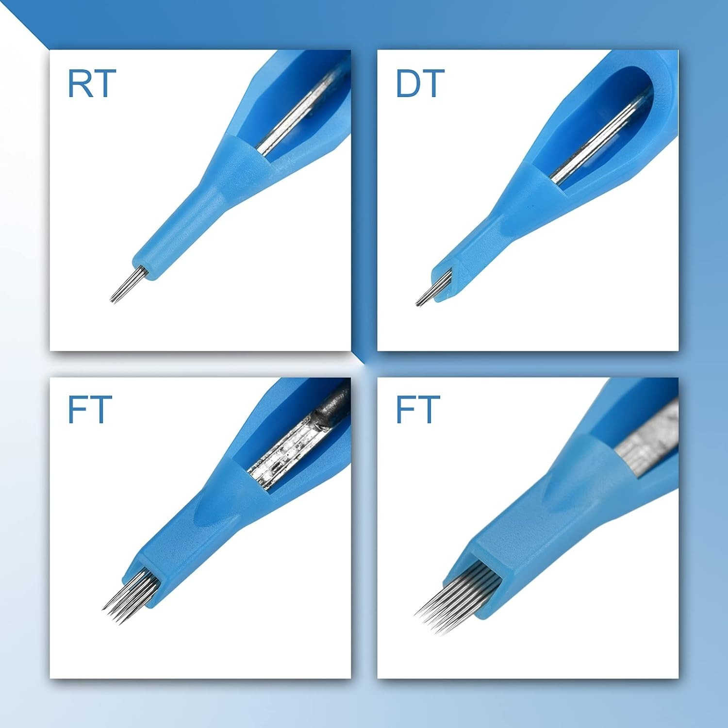 Professional Tattoo Needles and Tips Set - 100 Sterilized Disposable Assorted