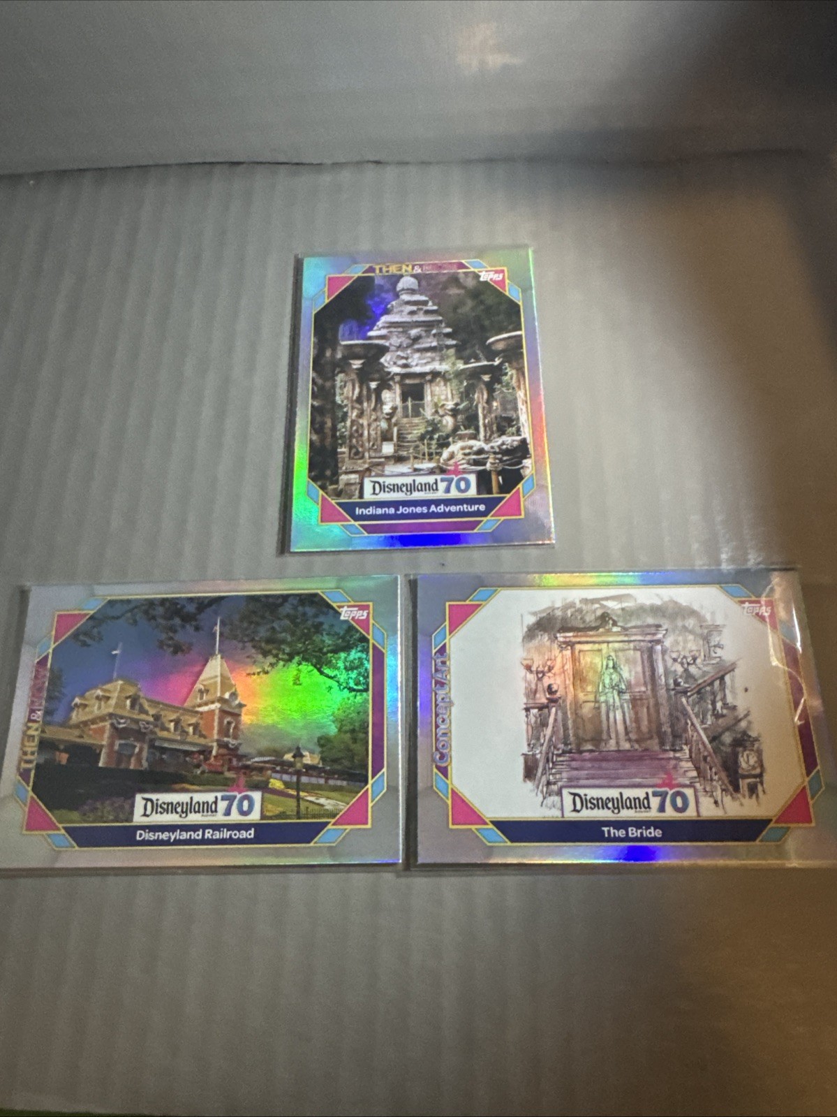 2025 Topps Disneyland 70th Anniversary -insert- Rainbow Foil 3 Card Lot
